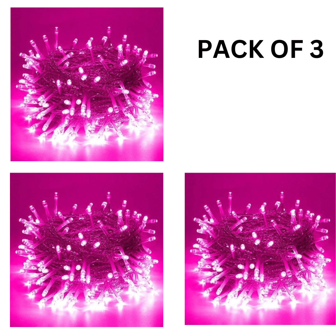     			Kadio Pink 12M String Light ( Pack of 3 )