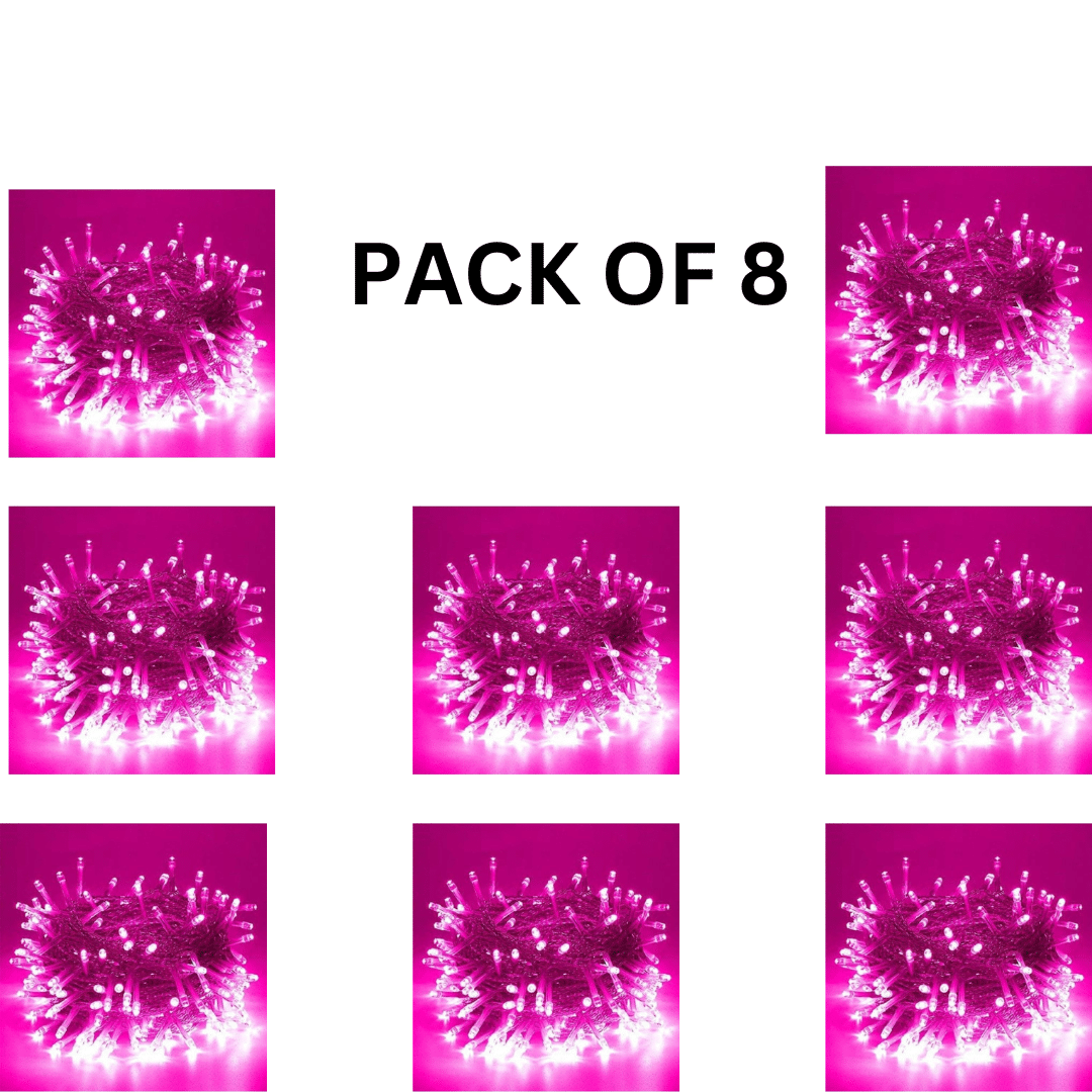     			Kadio Pink 12M String Light ( Pack of 8 )
