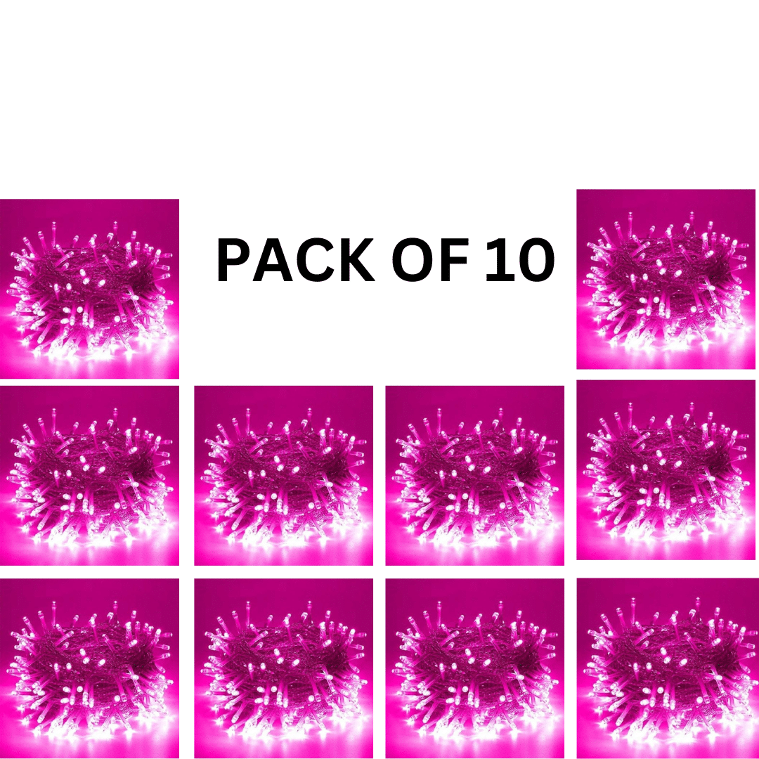     			Kadio Pink 12M String Light ( Pack of 10 )