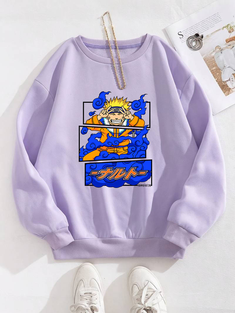 PERSONALITEE Cotton Blend Round Neck Men's Sweatshirt - Purple ( Pack of 1 ) PERSONALITEE Cotton Blend Round Neck Men's Sweatshirt - Purple ( Pack of 1 )