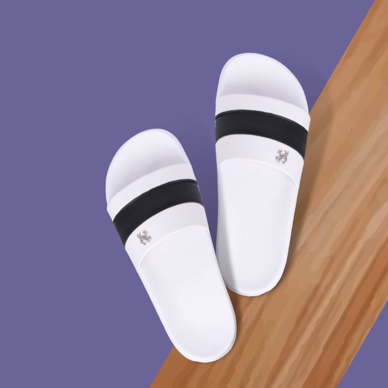 PERY PAO White Men's Slide Flip Flop