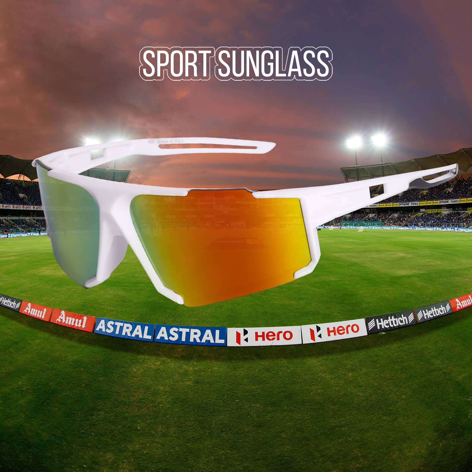 Peter Jones Yellow Wrap Around Sunglasses ( Pack of 1 ) - Sunglasses | Buy online on ZillyBuy