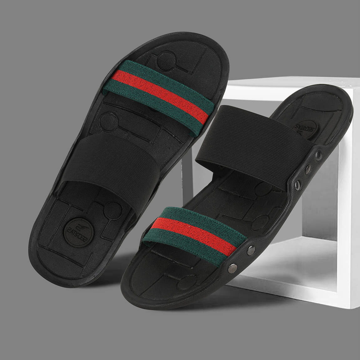     			Secritas Green Men's Slide Flip Flop