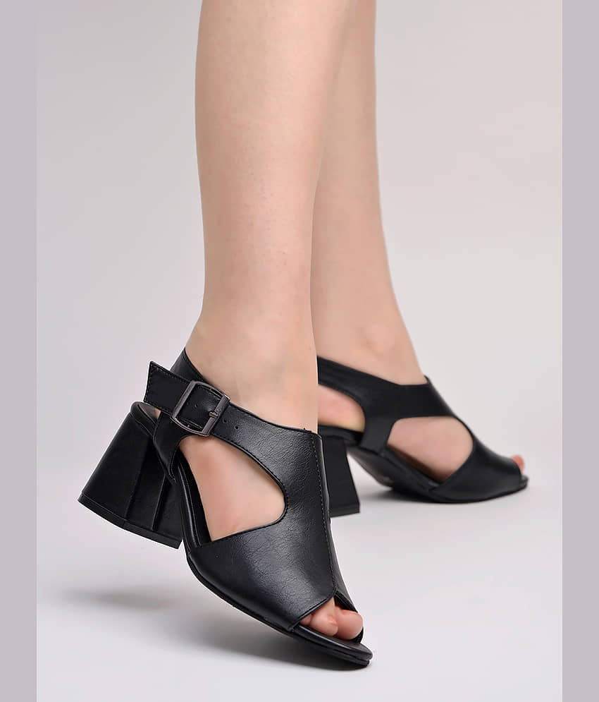Shoetopia Black Women's Sandal Heels - Heels | Buy online on ZillyBuy