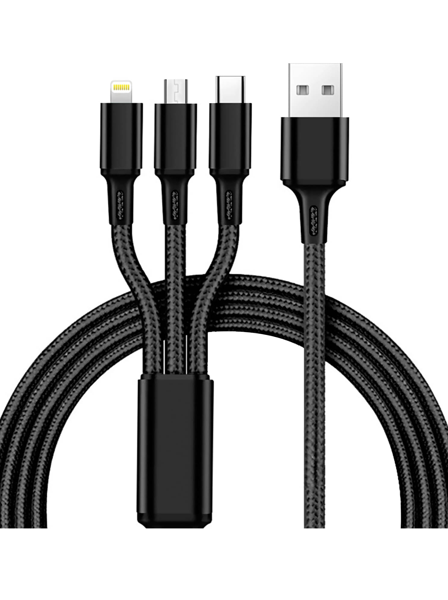     			Vertical9 1.5m Data Cables 3-in1 5A Fast Charging Cable - Black