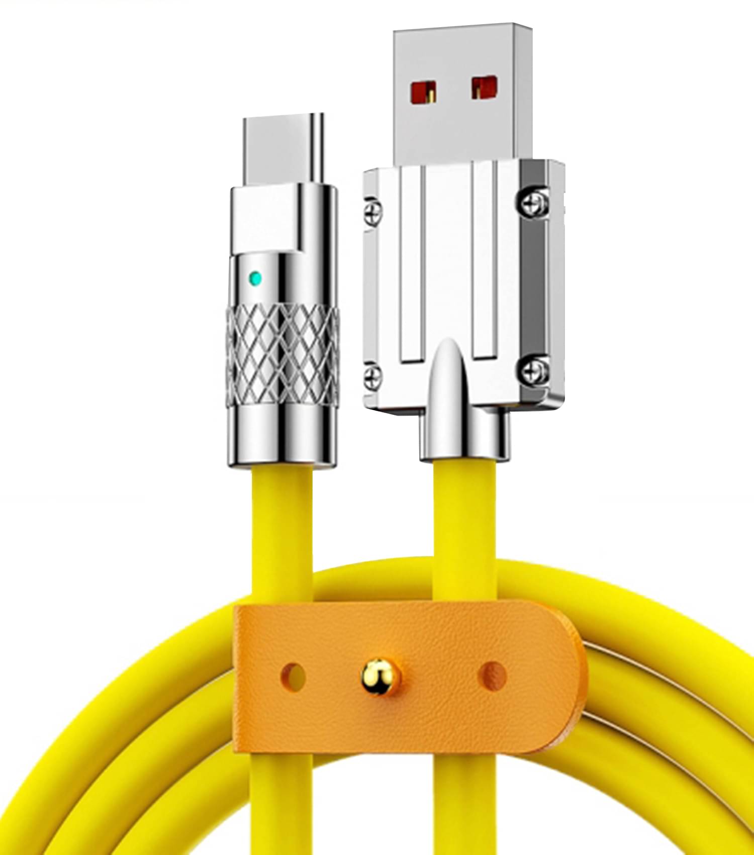 Vertical9 1m Data Cables Type-C Flat Design Super Fast Charging - Yellow Vertical9 1m Data Cables Type-C Flat Design Super Fast Charging - Yellow