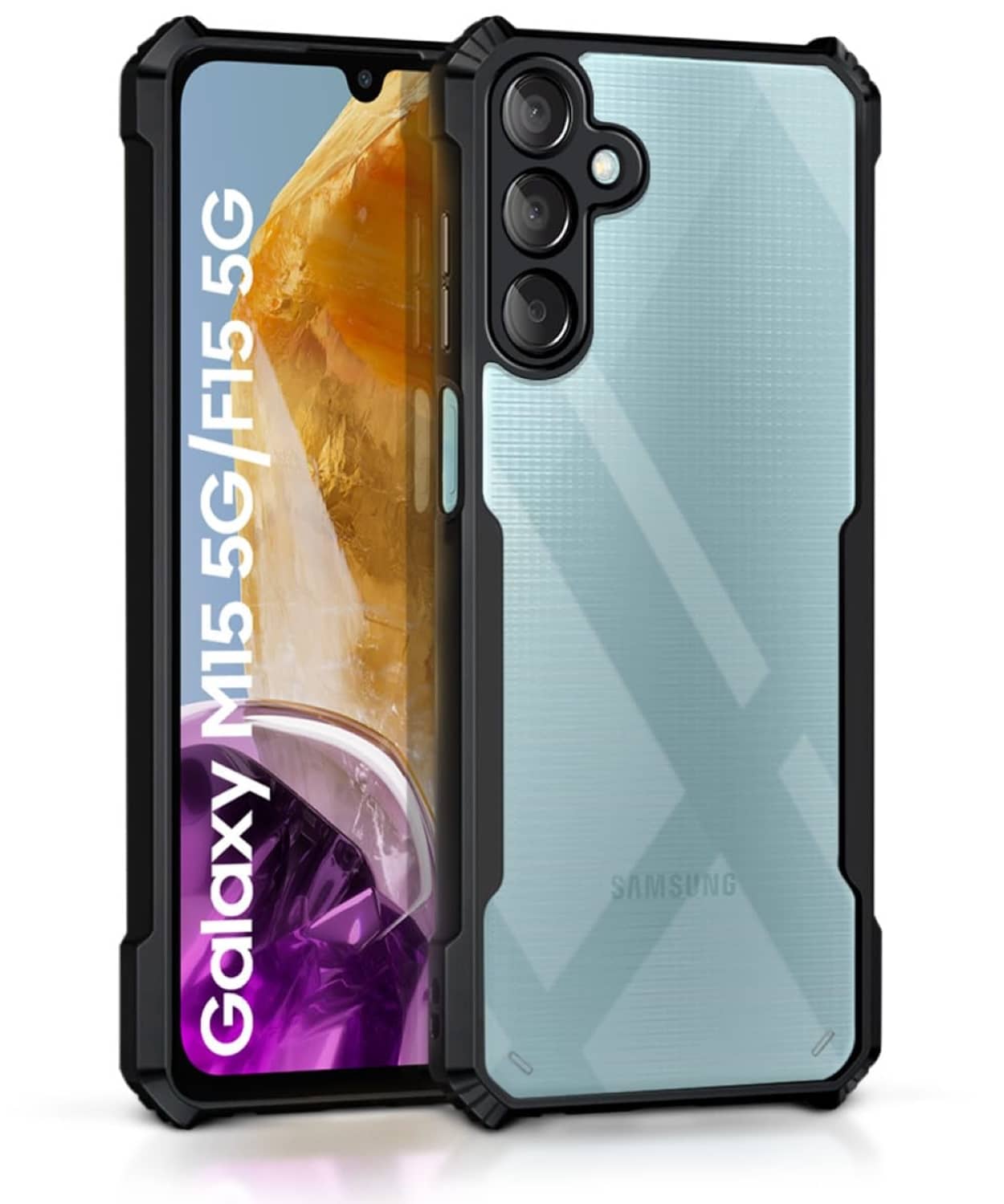 ZAMN Shock Proof Case Compatible For Polycarbonate Samsung Galaxy M15 5G ( )
