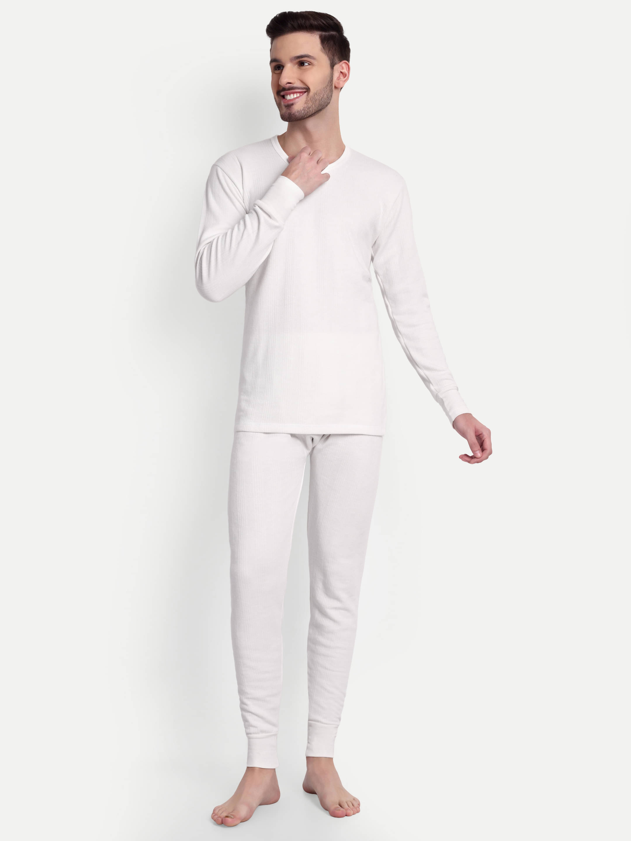 Zeffit Pack of 1 Cotton Blend Thermal Sets For Men's ( Off White ) Zeffit Pack of 1 Cotton Blend Thermal Sets For Men's ( Off White )