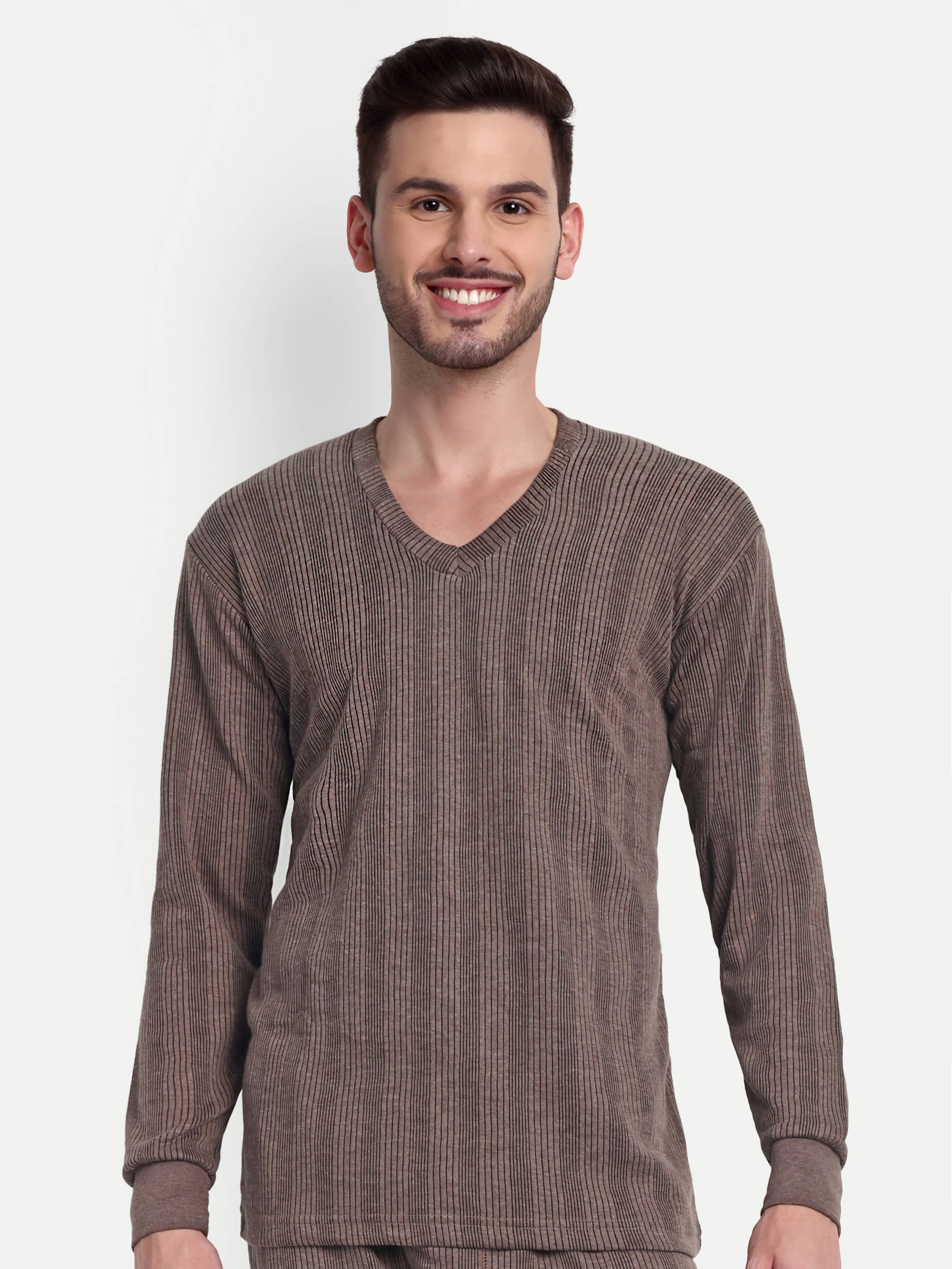 Zeffit Pack of 1 Cotton Blend Thermal Tops For Men's ( Brown ) Zeffit Pack of 1 Cotton Blend Thermal Tops For Men's ( Brown )