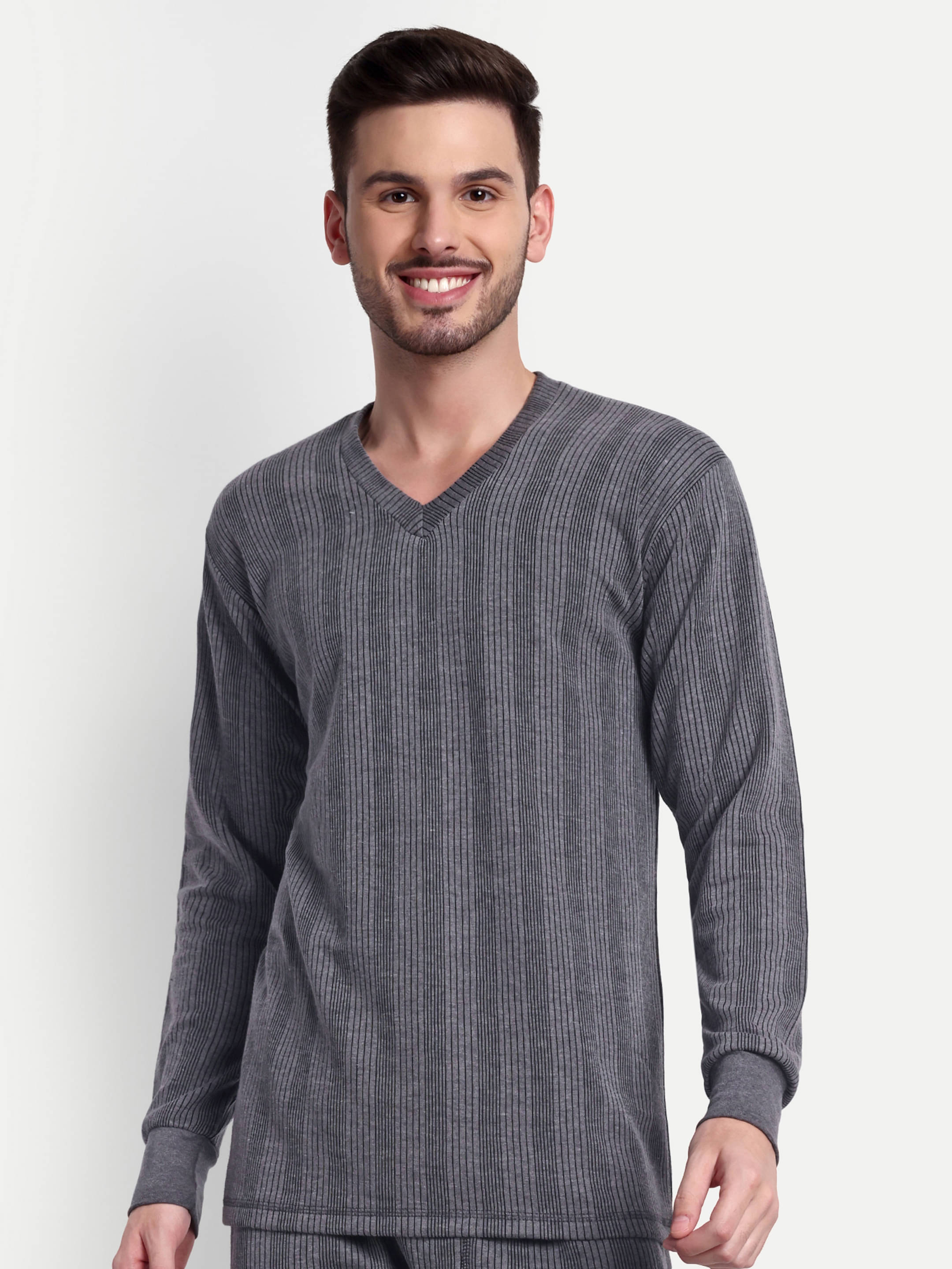 Zeffit Pack of 1 Cotton Blend Thermal Tops For Men's ( Charcoal ) Zeffit Pack of 1 Cotton Blend Thermal Tops For Men's ( Charcoal )