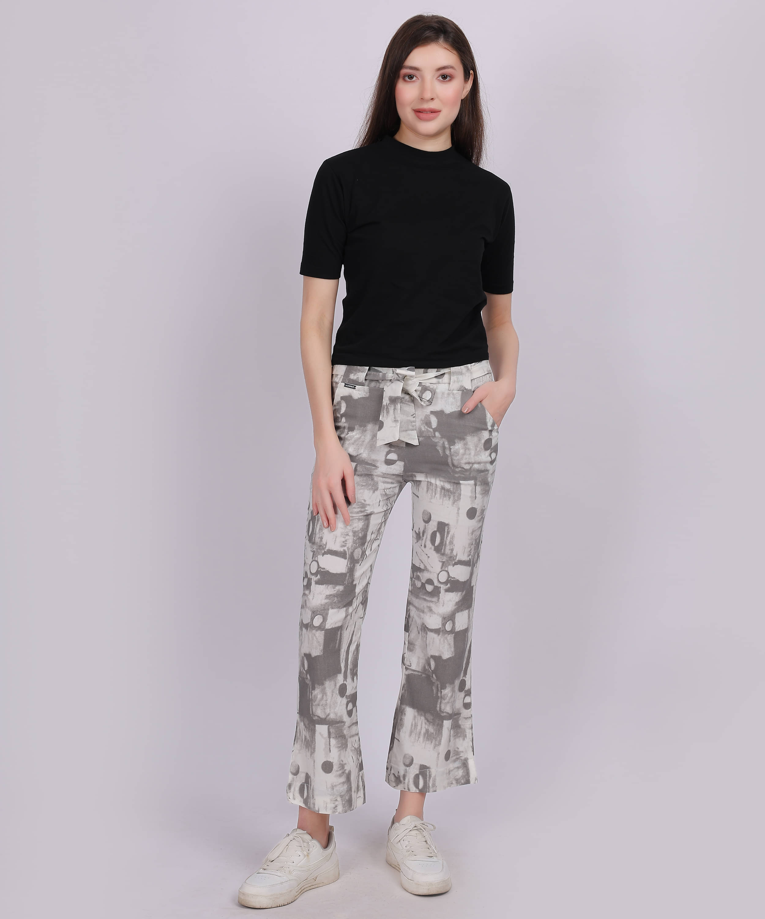     			aumbe Grey Cotton Regular Women's Casual Pants ( Pack of 1 )