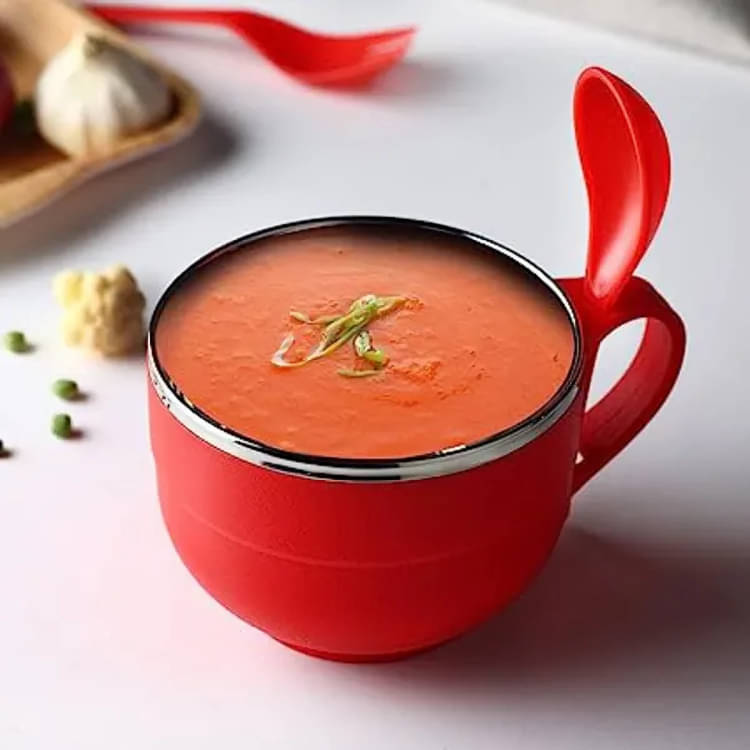     			dust n shine soup Bowl Solid Stainless Steel Saucer 300 ml ( Pack of 1 )
