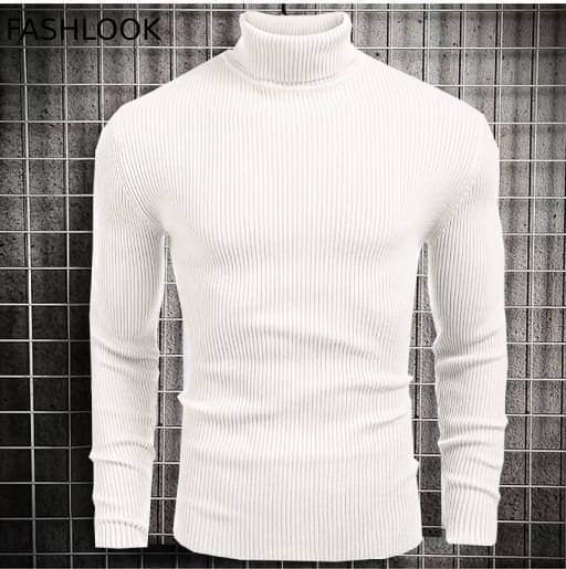 nikline Woollen High Neck Men's Sweatshirt - White ( Pack of 1 ) nikline Woollen High Neck Men's Sweatshirt - White ( Pack of 1 )