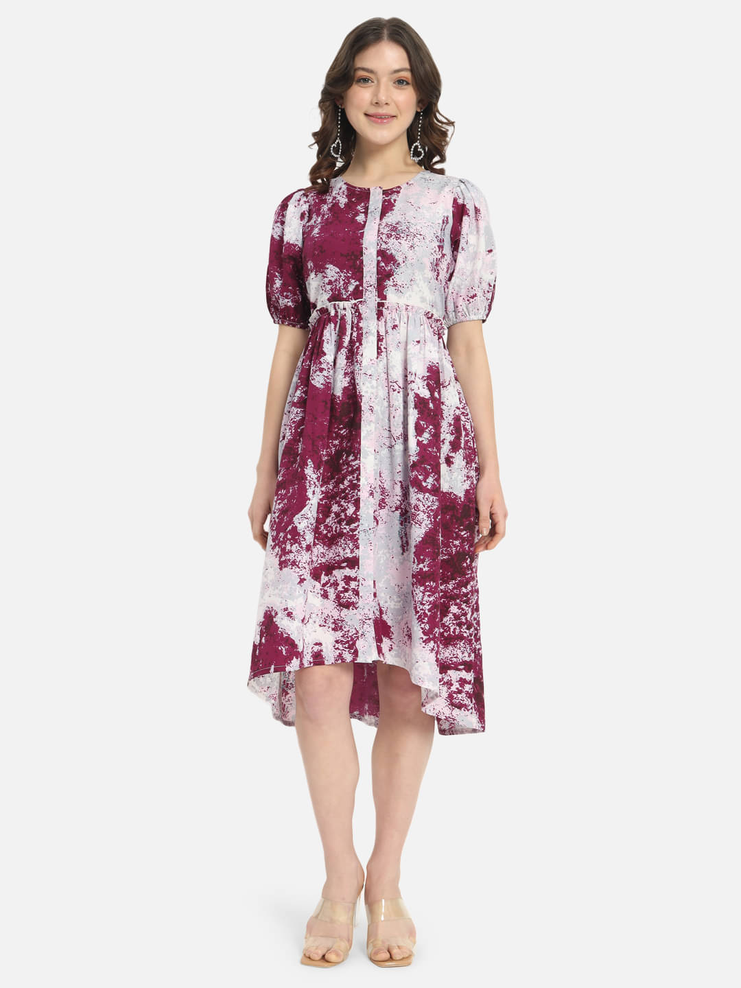 ALL WAYS YOU Women Polyester Dyed Fit & Flare Dress ( Multicolor ) ALL WAYS YOU Women Polyester Dyed Fit & Flare Dress ( Multicolor )