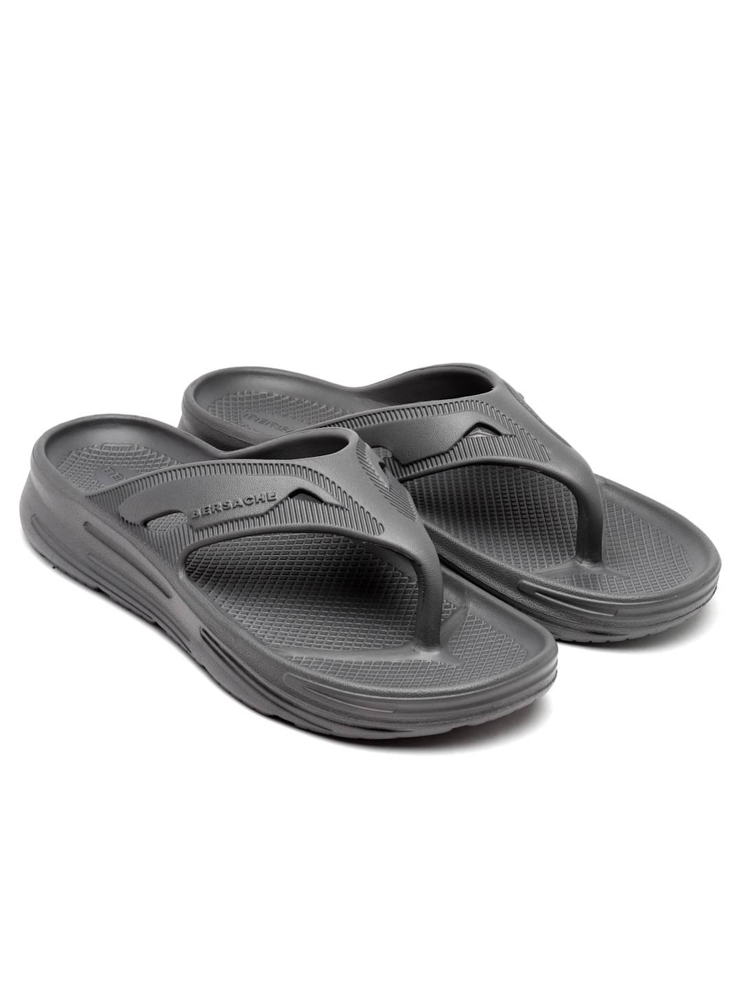     			Bersache Grey Men's Slide Flip Flop