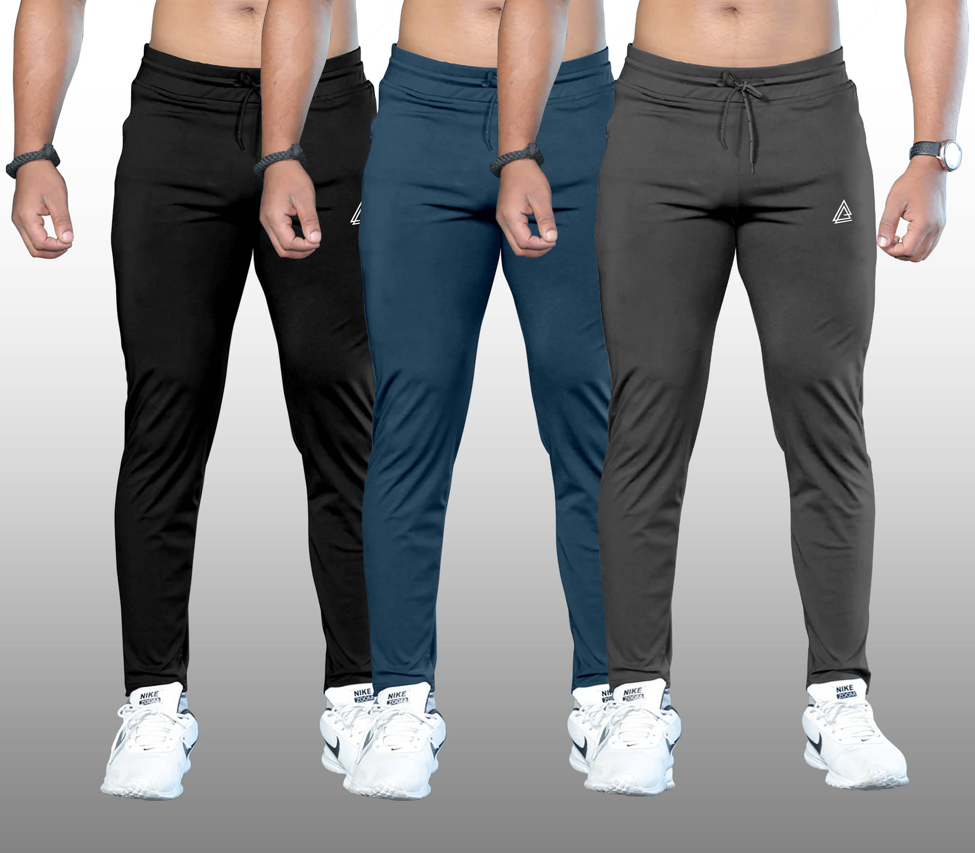 FTX Grey Lycra Men's Trackpants ( Pack of 3 ) FTX Grey Lycra Men's Trackpants ( Pack of 3 )