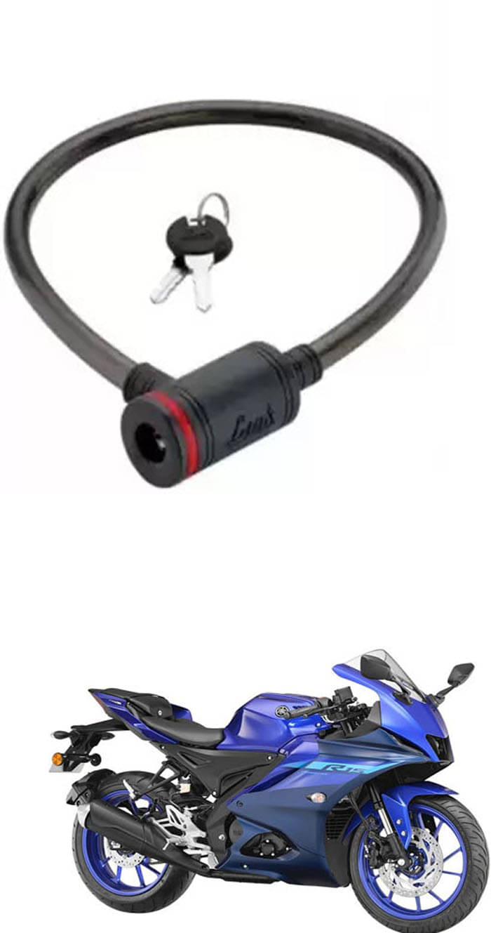     			Genric Multicolour Cable Type Helmet Lock - Key Lock