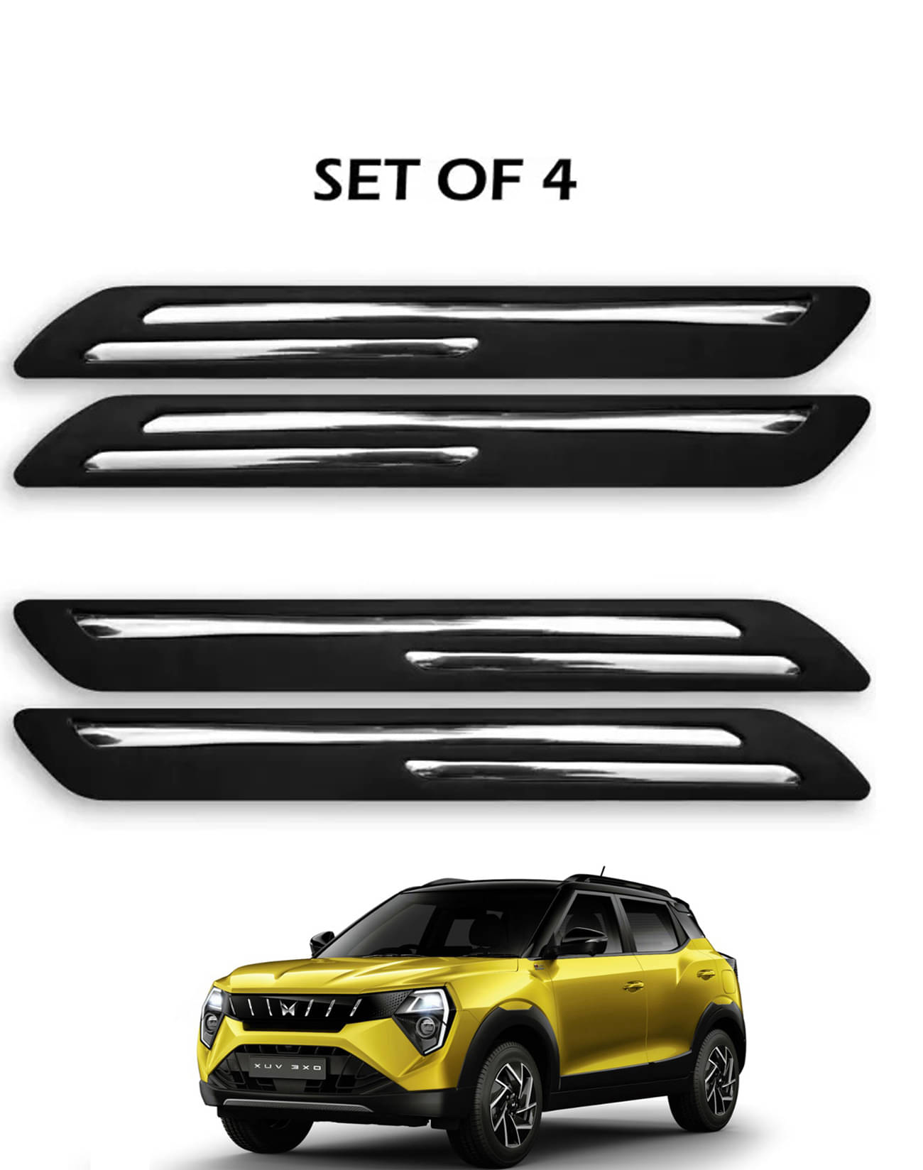     			JVG Double Chrome Bumper Protection Guard (Pack Of 4) For Mahindra 3XO