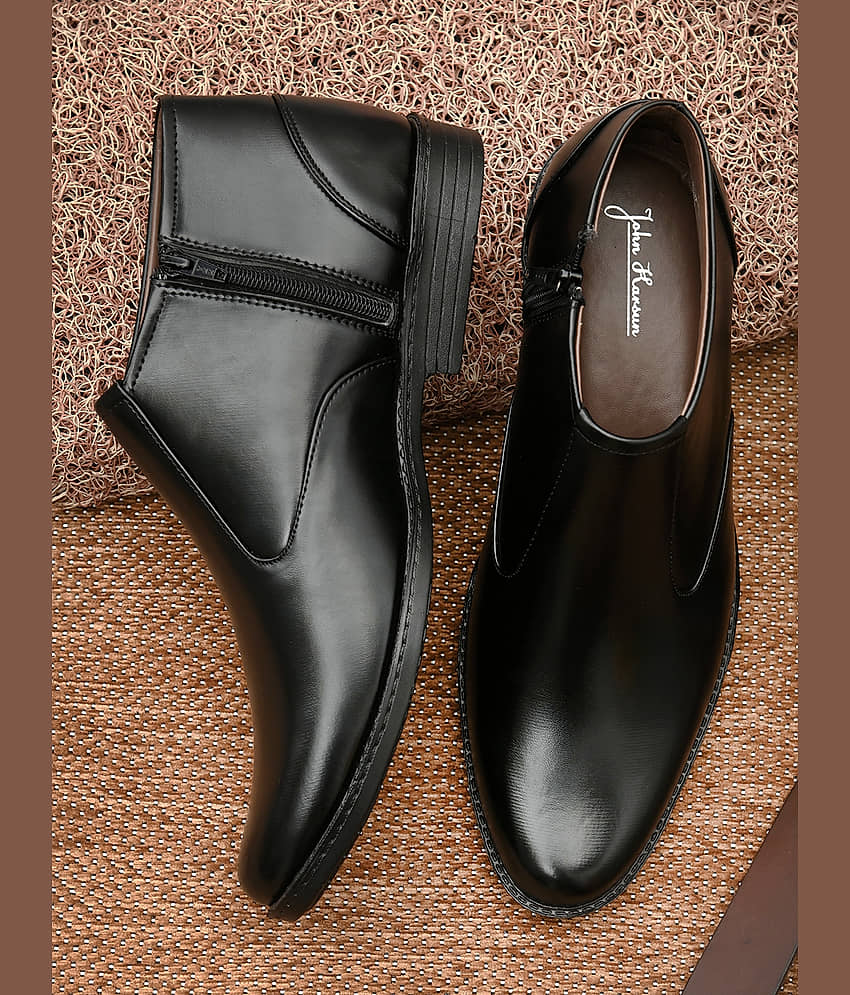 John Karsun Black Men's Slip On Formal Shoes - Formal Shoes | Buy online on ZillyBuy