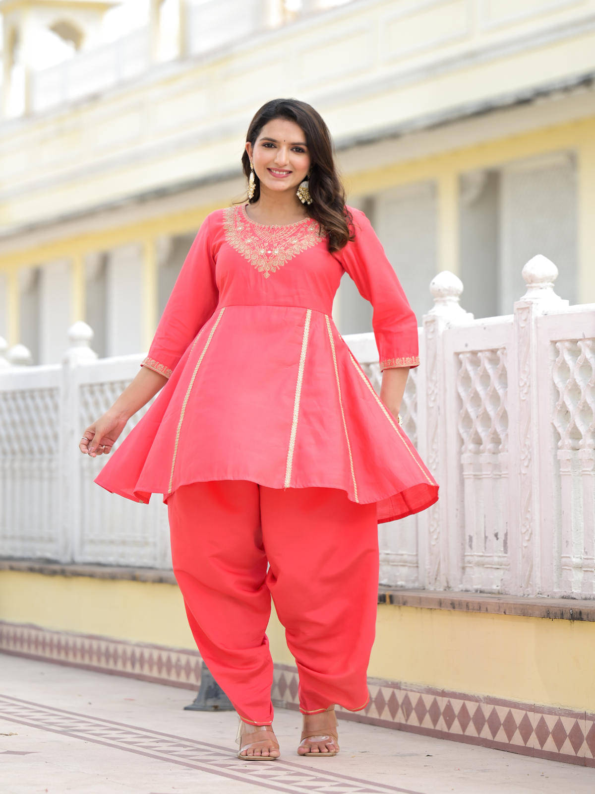 Juniper Rayon Solid Kurti With Pants Women's Stitched Salwar Suit - Peach ( Pack of 2 ) Juniper Rayon Solid Kurti With Pants Women's Stitched Salwar Suit - Peach ( Pack of 2 )