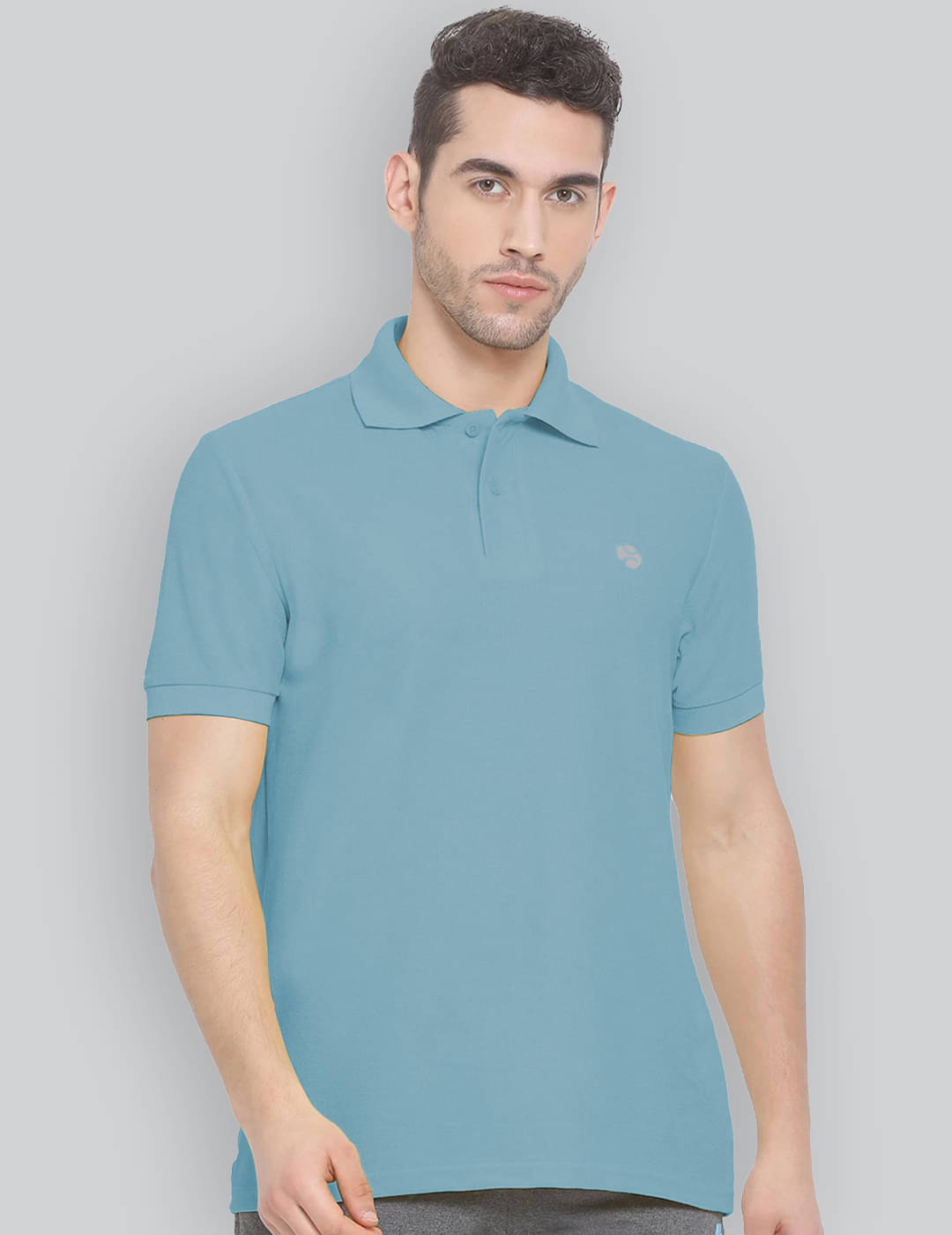     			Lux Nitro Pack of 1 Cotton Blend Regular Fit Solid Half Sleeves Men's Polo T Shirt ( Blue )