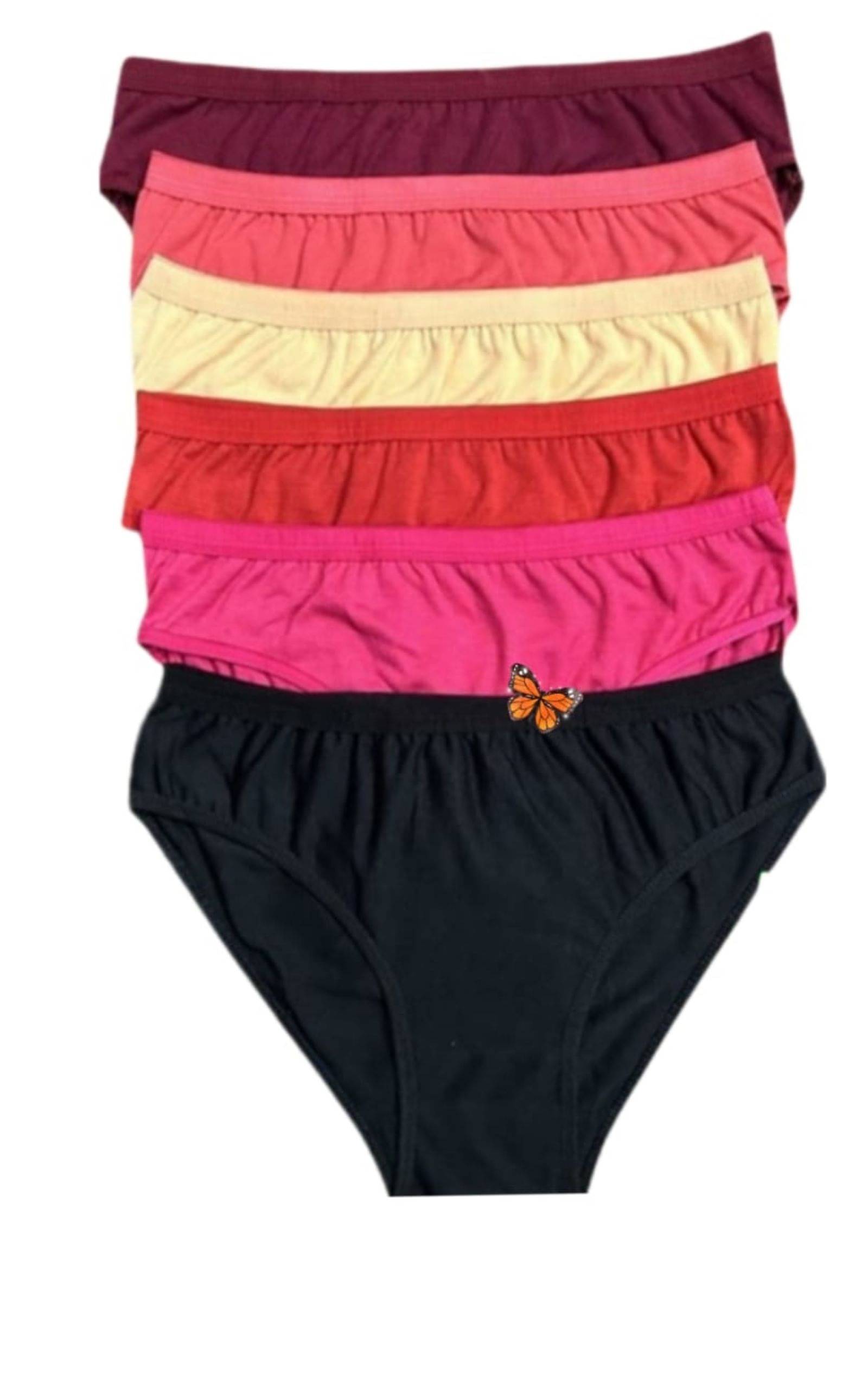     			PIYURZ Pack of 6 Poly Cotton Self Design Women's Briefs ( Multi Color )