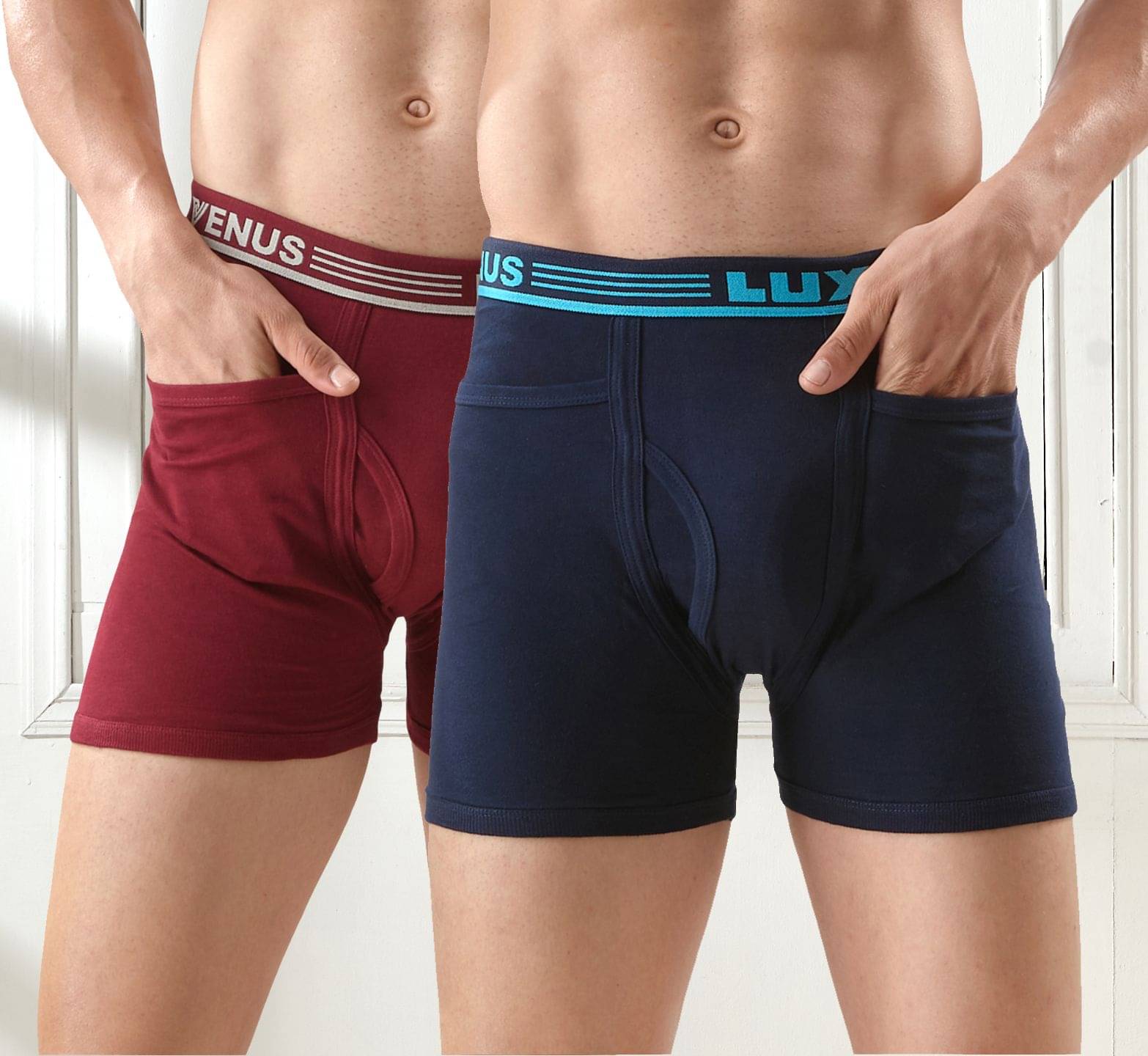 lux venus Pack of 2 Cotton Trunks For Men's ( Multicolor )     			lux venus Pack of 2 Cotton Trunks For Men's ( Multicolor )