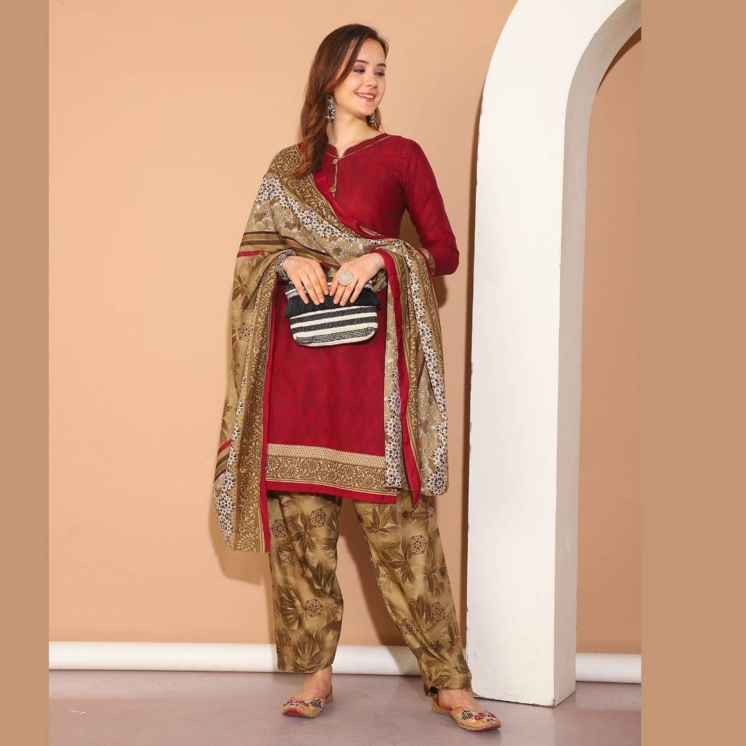 Rajnandini Women Cotton Blend Printed Straight Kurti With Patiala Salwar ( Purple ) Rajnandini Women Cotton Blend Printed Straight Kurti With Patiala Salwar ( Purple )