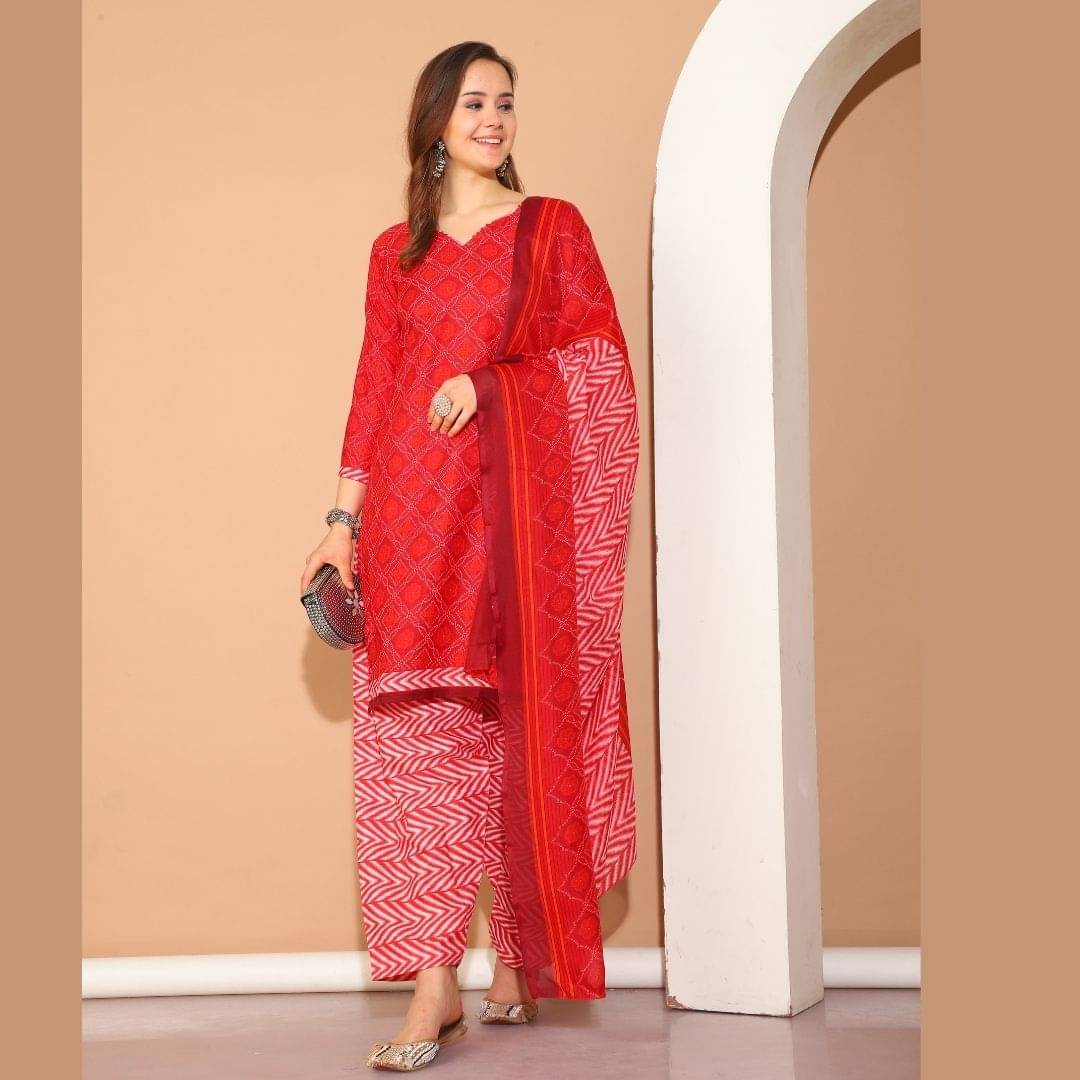 Rajnandini Women Cotton Blend Printed Straight Kurti With Patiala Salwar ( Maroon ) Rajnandini Women Cotton Blend Printed Straight Kurti With Patiala Salwar ( Maroon )