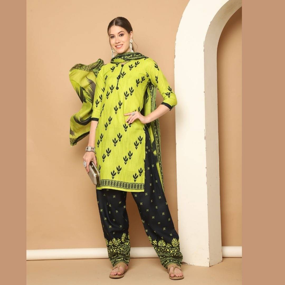 Rajnandini Women Cotton Blend Printed Straight Kurti With Patiala Salwar ( Yellow ) Rajnandini Women Cotton Blend Printed Straight Kurti With Patiala Salwar ( Yellow )