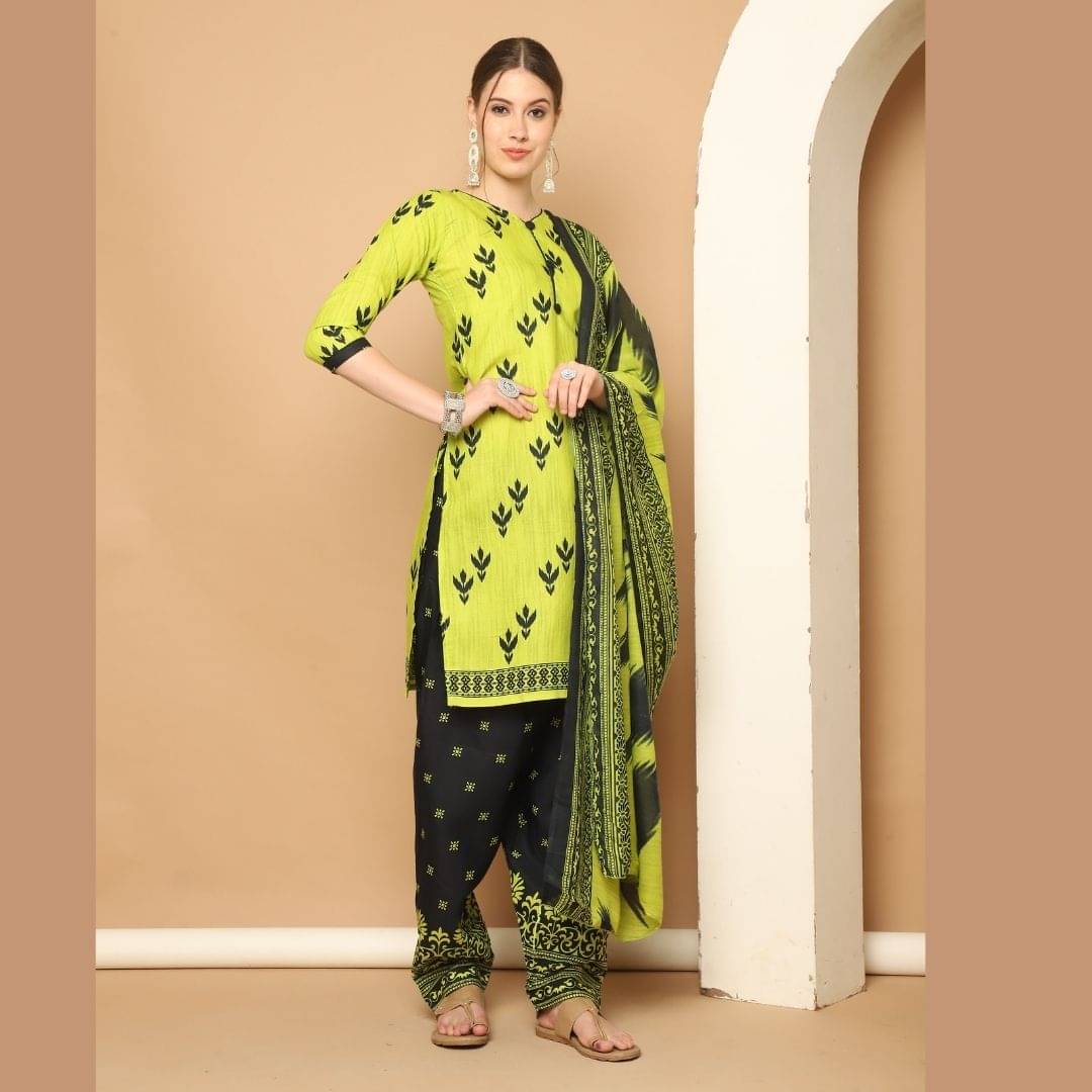 Rajnandini Women Cotton Blend Printed Straight Kurti With Patiala Salwar ( Yellow ) Rajnandini Women Cotton Blend Printed Straight Kurti With Patiala Salwar ( Yellow )