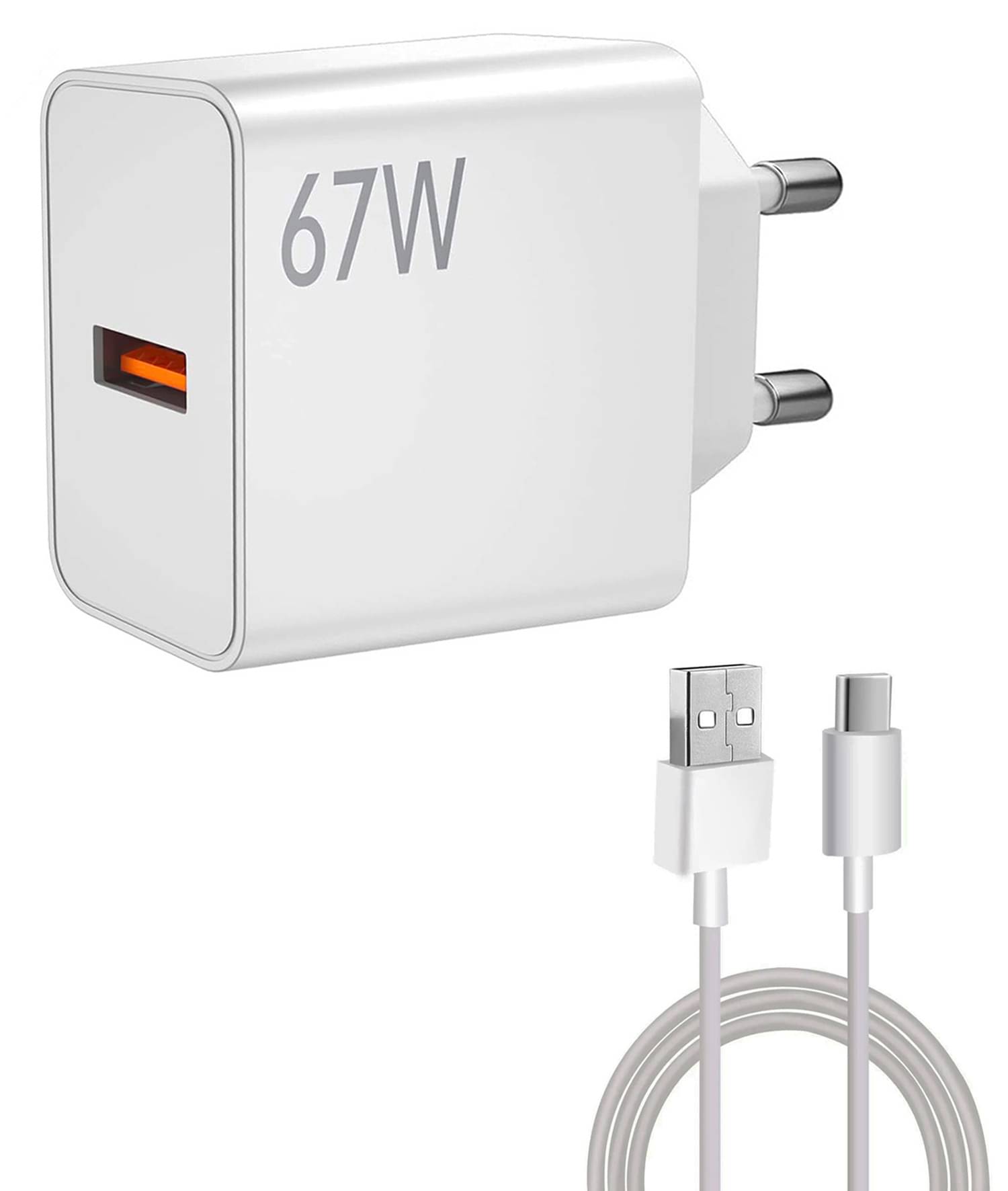 Retailstore 1.5m Data Cables C-Type with 67W Fast Charger - White Retailstore 1.5m Data Cables C-Type with 67W Fast Charger - White