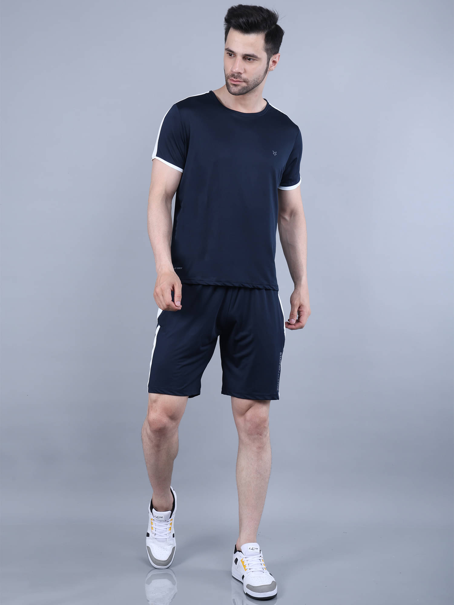     			STARFOX Men's T-shirt With Shorts Co-Ords Set ( Pack of 1 , Navy )