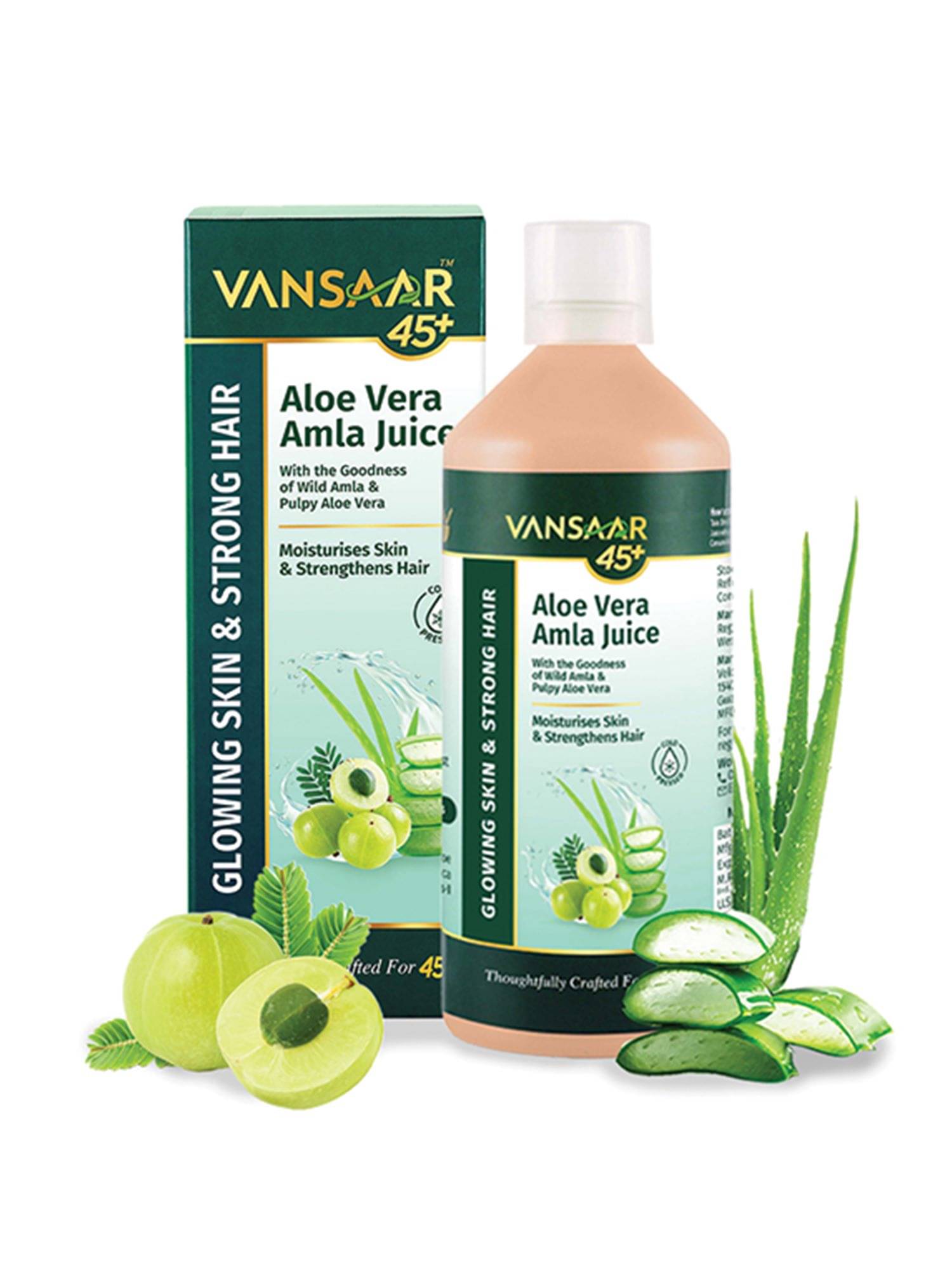 Vansaar Aloe Vera Amla Juice, 1L | 100% Cold Pressed for Hair Growth & Detoxification Vansaar Aloe Vera Amla Juice, 1L | 100% Cold Pressed for Hair Growth & Detoxification