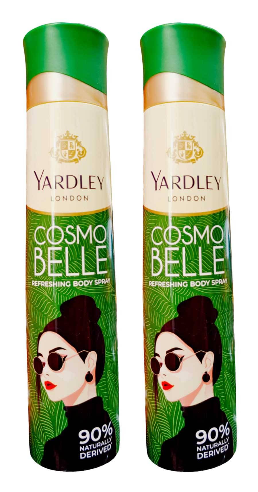     			Yardley London COSMO BELLE BODY SPRAY, 150 ML EACH Deodorant Spray for Unisex,Women,Men 300 ml ( Pack of 2 )