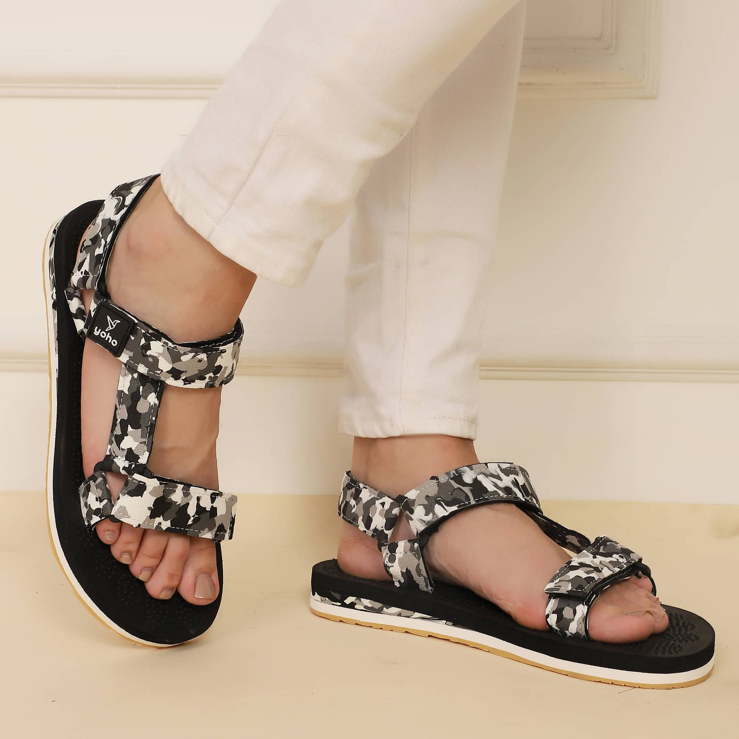     			Yoho Black Women's Flip Flop