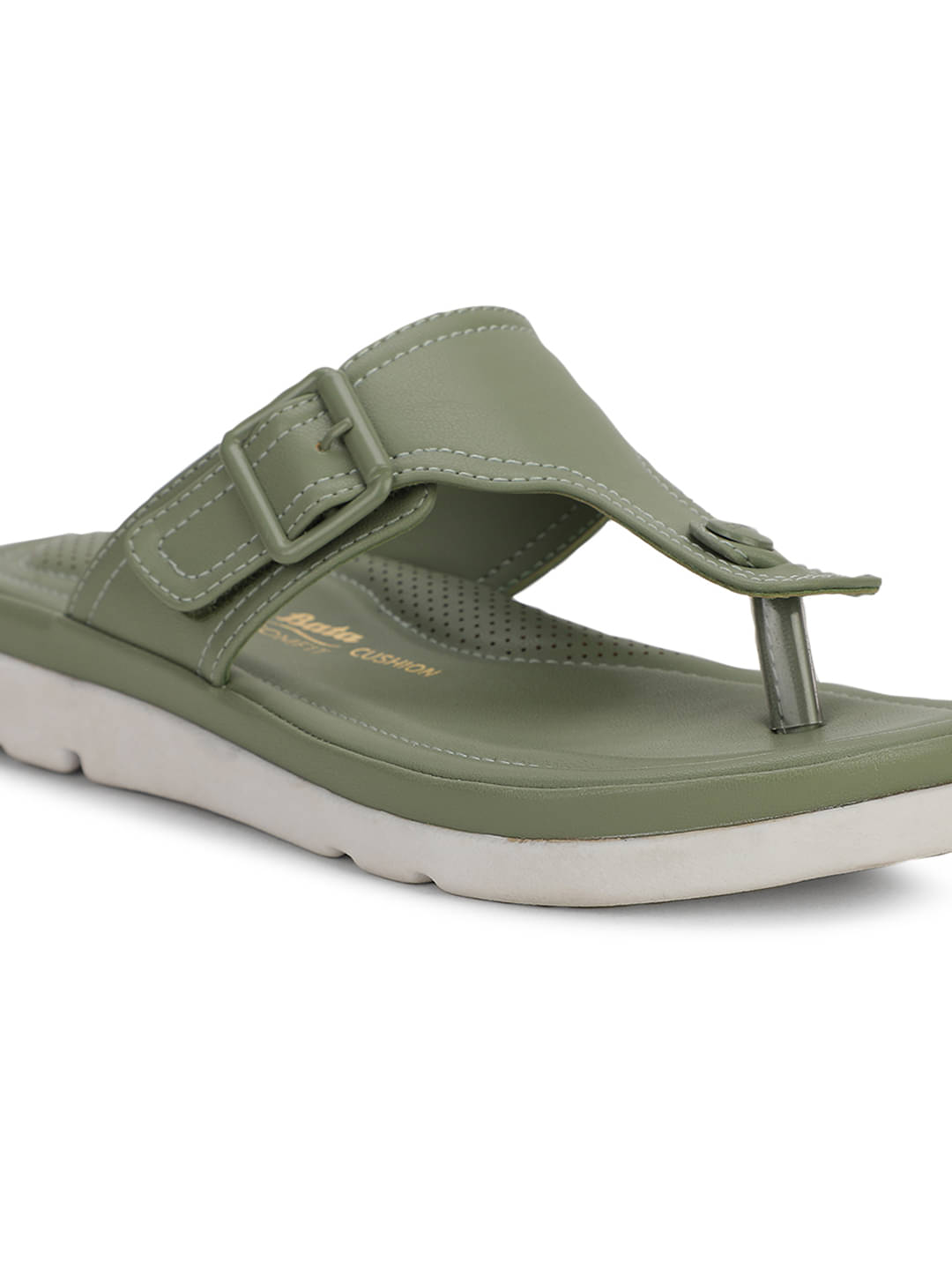     			Bata Green Women's Leather Slipper