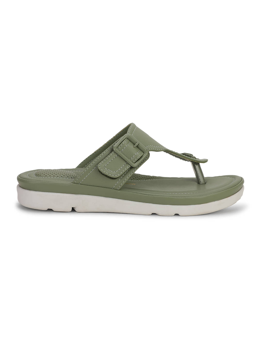    			Bata Green Women's Leather Slipper