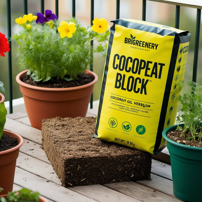     			BriGreenery Bricks Cake ( 5 ) For Germination pots