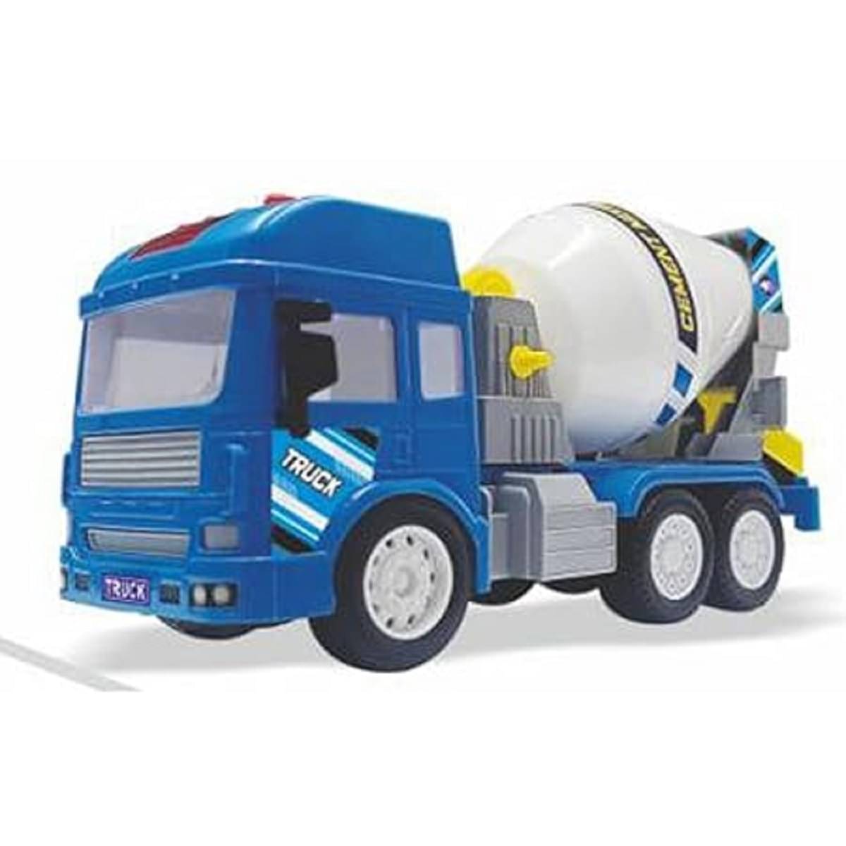     			FEDIFU  Cement Mixer Toys for Kids | Pull Back Vehicles Construction Unbreakable Plastic Truck with Light and Sound Truck, Friction Power Toy Trucks 3+ Years Old Boys Girls, & Kids-Multicolor