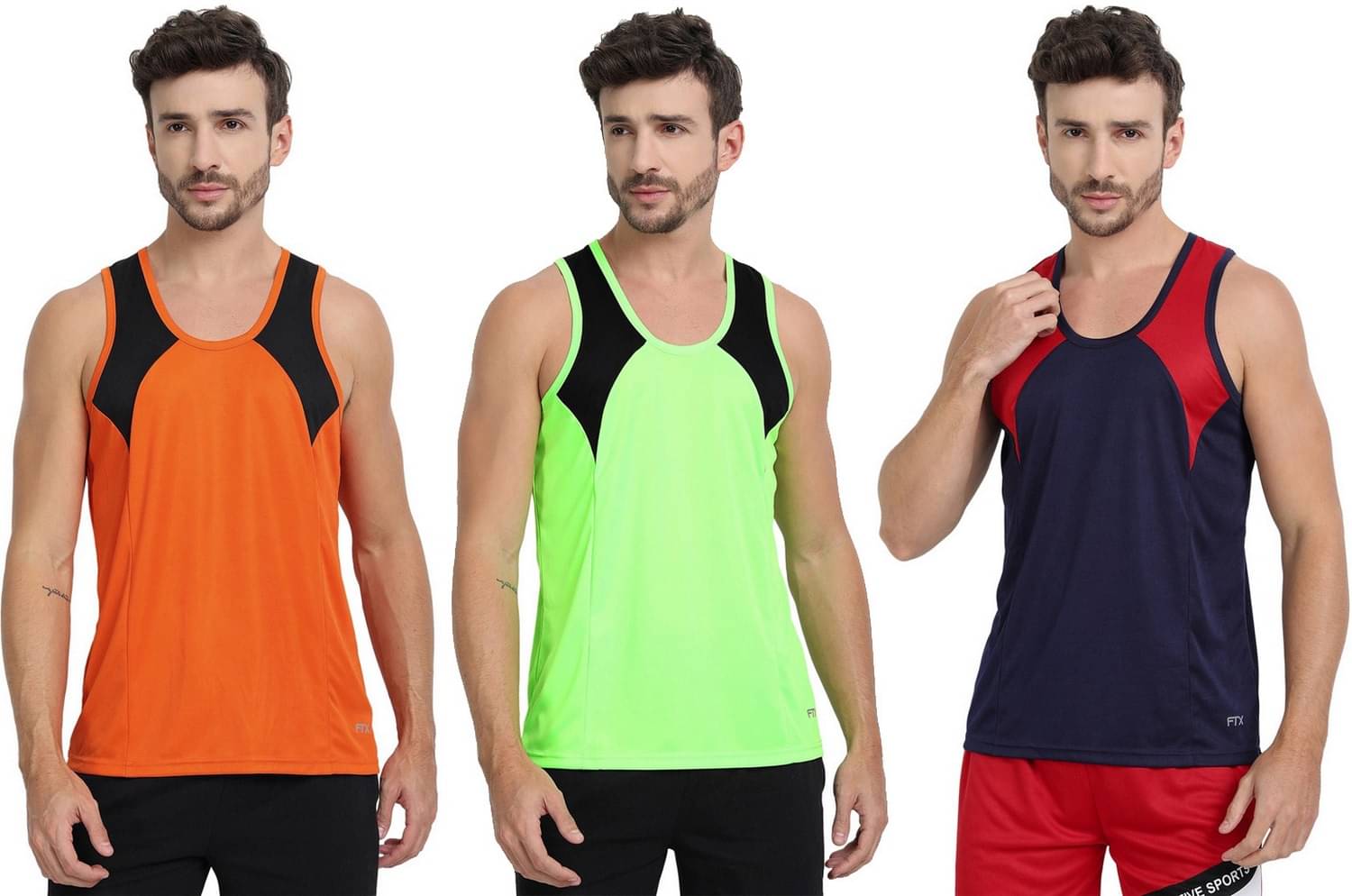 FTX Pack of 3 Polyester Gym Vest For Men ( Tan ) FTX Pack of 3 Polyester Gym Vest For Men ( Tan )