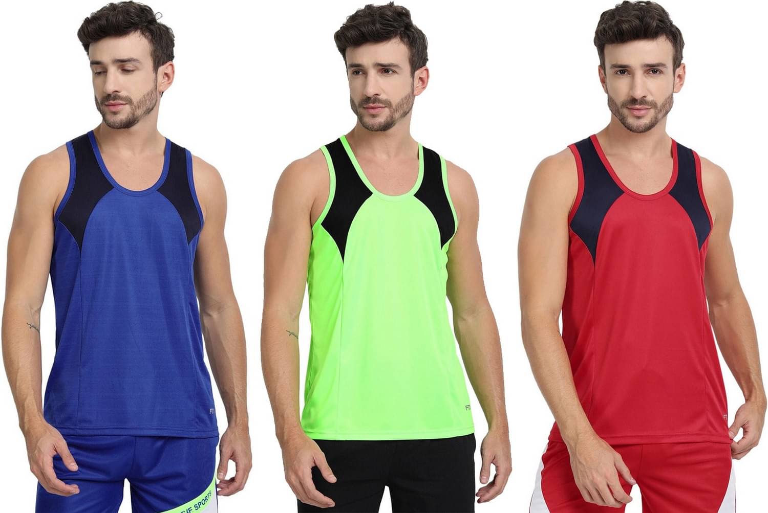 FTX Pack of 3 Polyester Gym Vest For Men ( Mint Green ) FTX Pack of 3 Polyester Gym Vest For Men ( Mint Green )