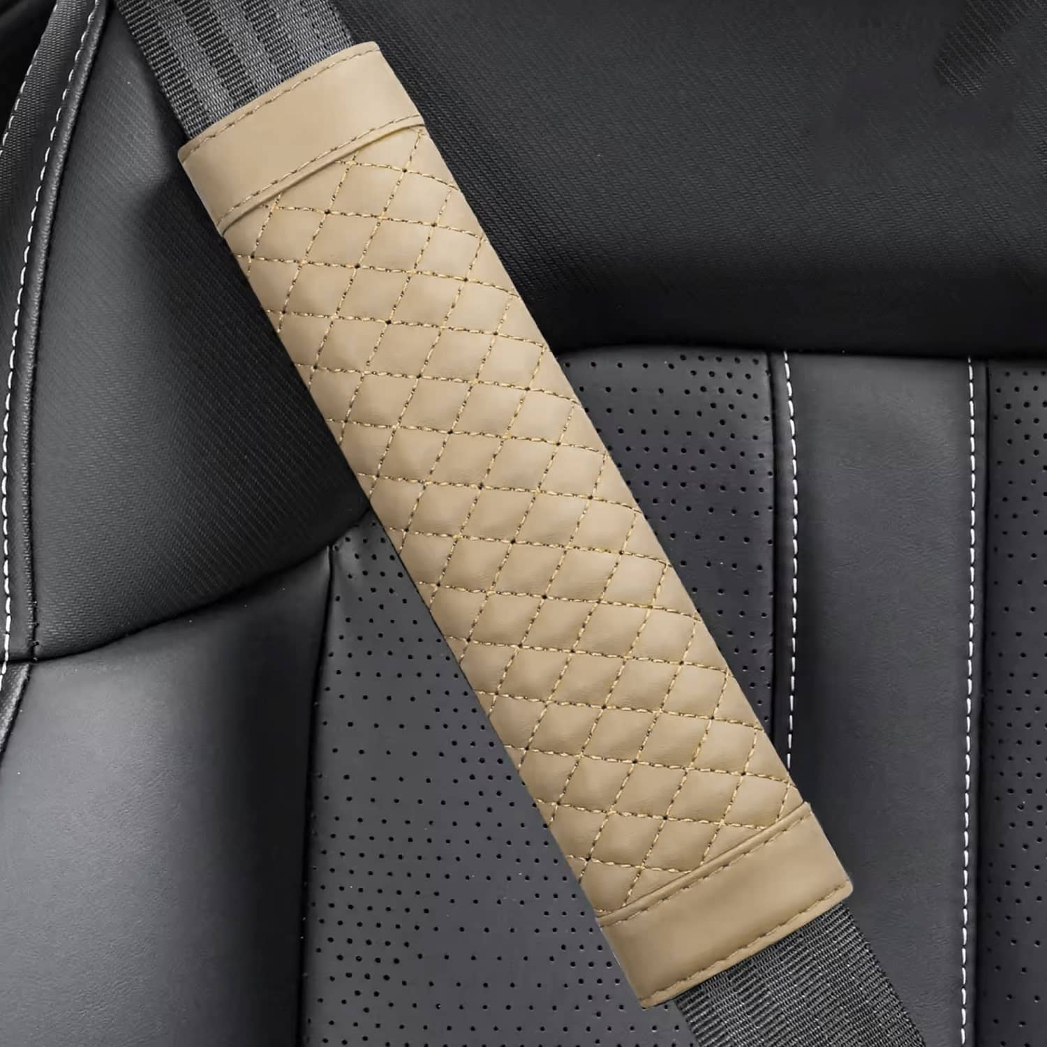 SIAGO Seat Belt Cover Beige Single