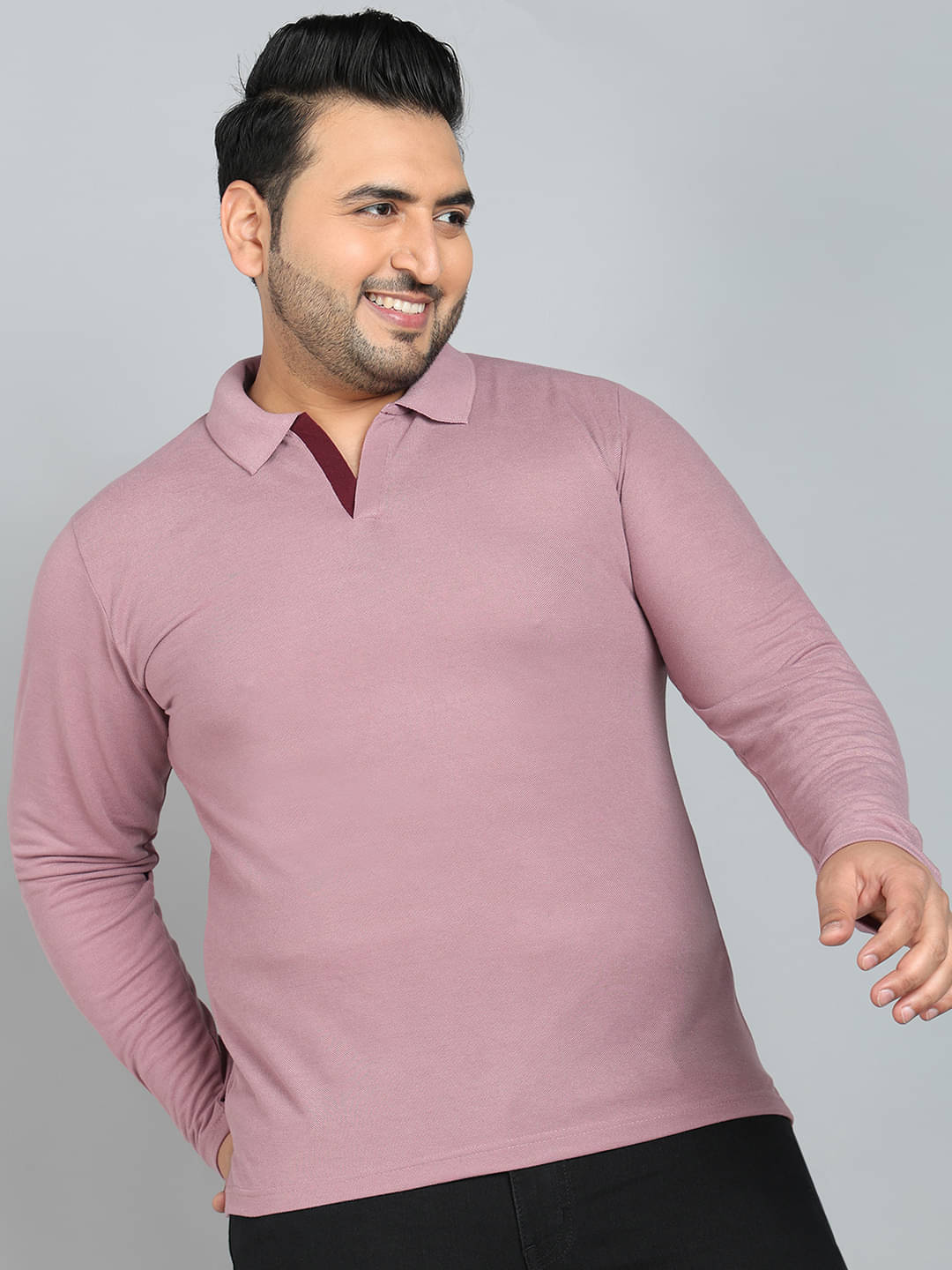 INKKR Cotton Blend Regular Fit Solid Full Sleeves Men's Polo T Shirt - Pink ( Pack of 1 ) INKKR Cotton Blend Regular Fit Solid Full Sleeves Men's Polo T Shirt - Pink ( Pack of 1 )