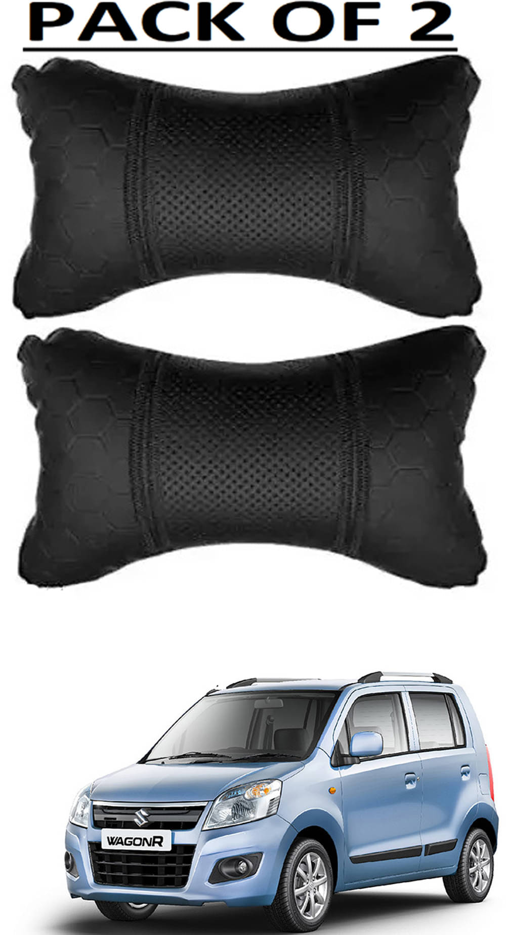 JVG Neck Cushions Set of 2 Black JVG Neck Cushions Set of 2 Black
