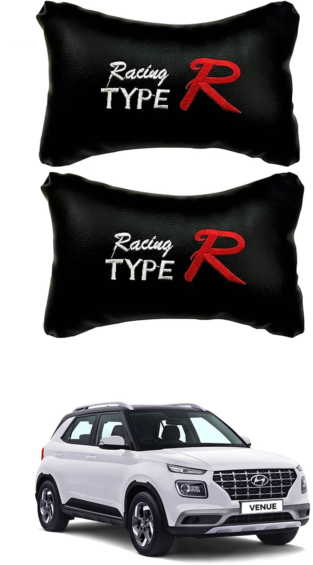 JVG Neck Cushions Set of 2 Black