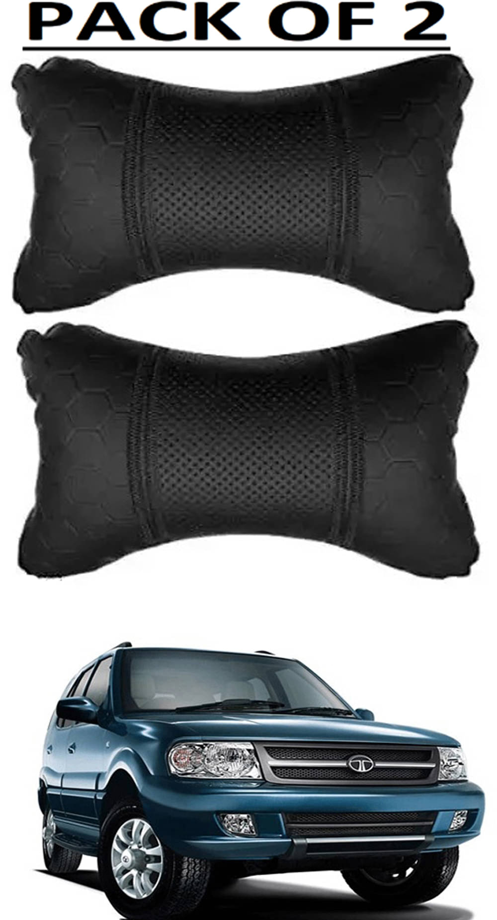 JVG Neck Cushions Set of 2 Black JVG Neck Cushions Set of 2 Black