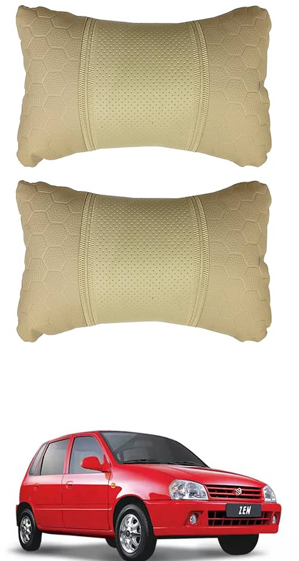     			JVG Neck Cushions Set of 2 Beige