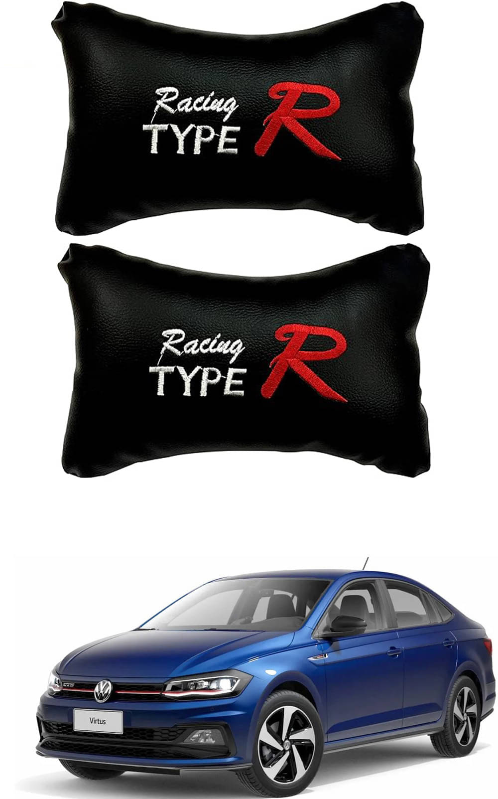 JVG Neck Cushions Set of 2 Black JVG Neck Cushions Set of 2 Black