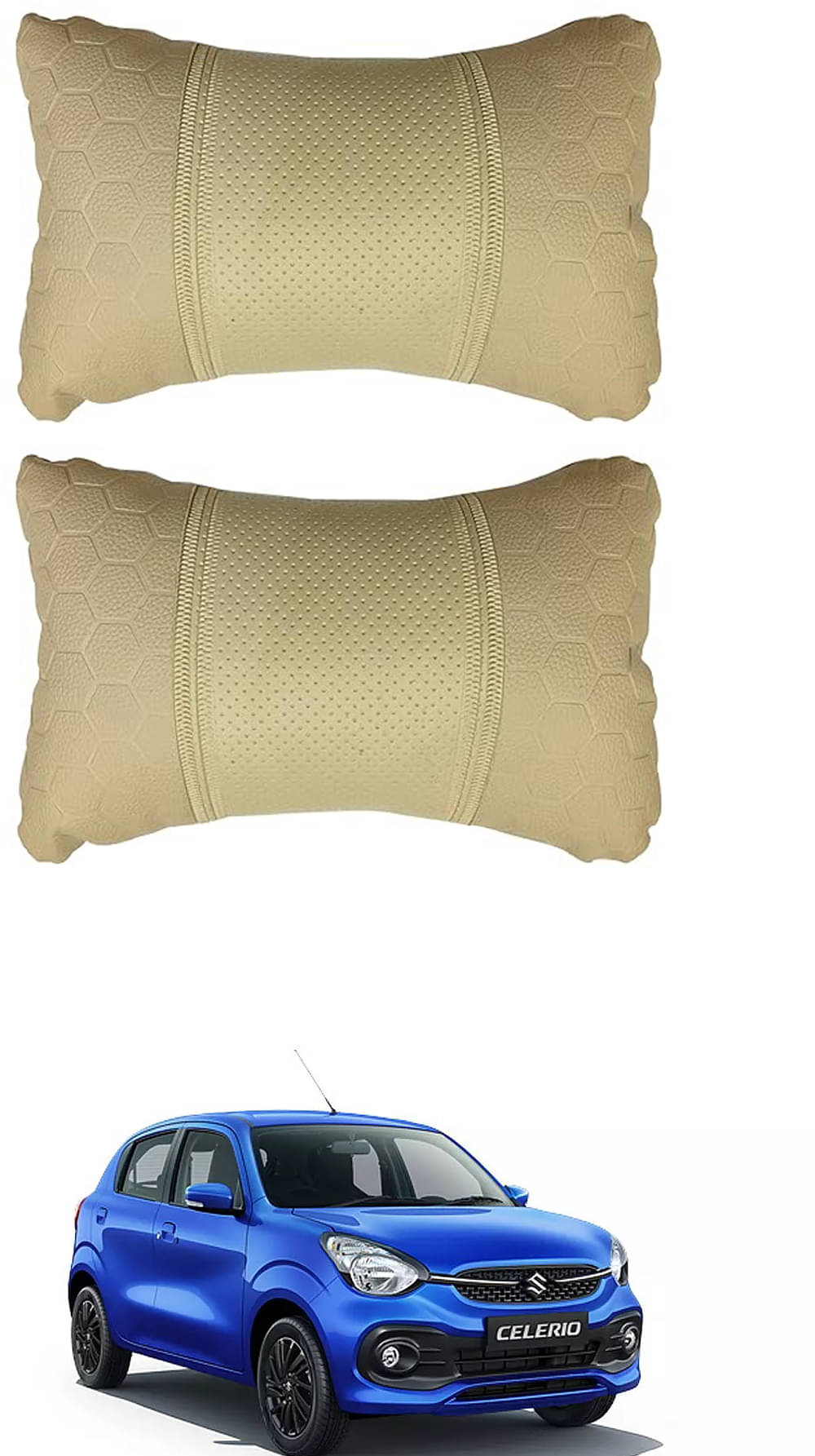     			JVG Neck Cushions Set of 2 Beige